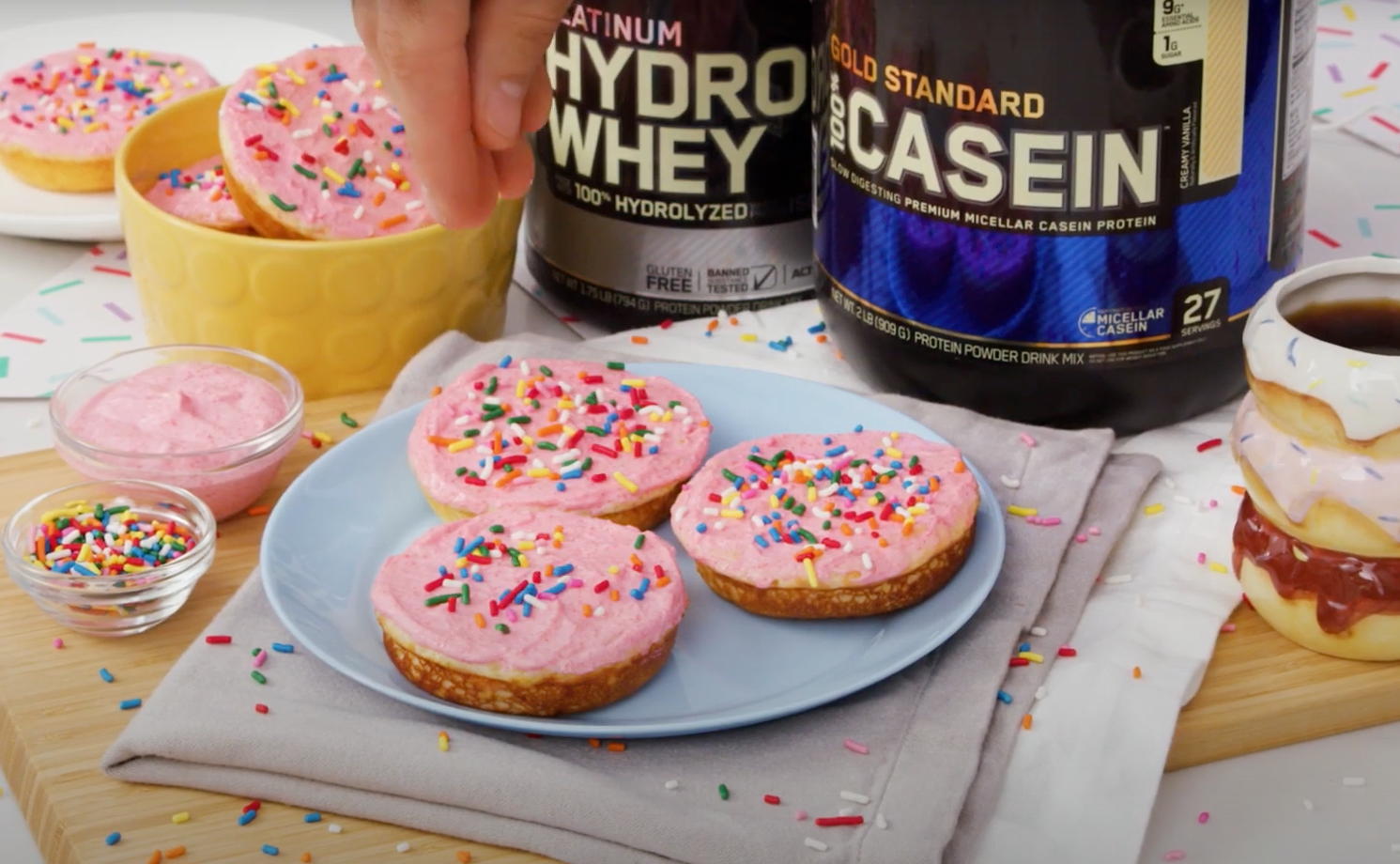 Hydrowhey And Casein Protein Donuts