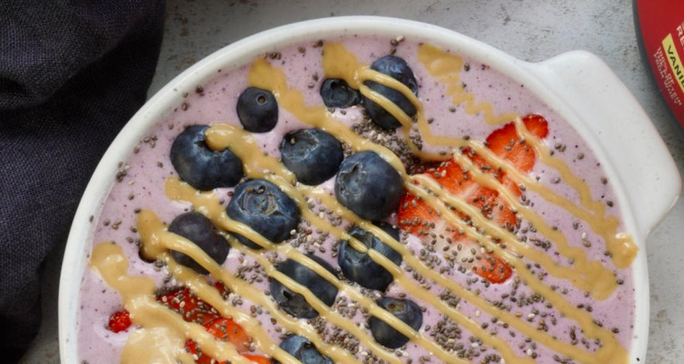 Peanut Butter Jelly Smoothie Bowl