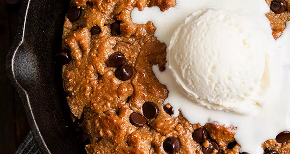 Peanut Butter Chocolate Chip Skillet Cookie