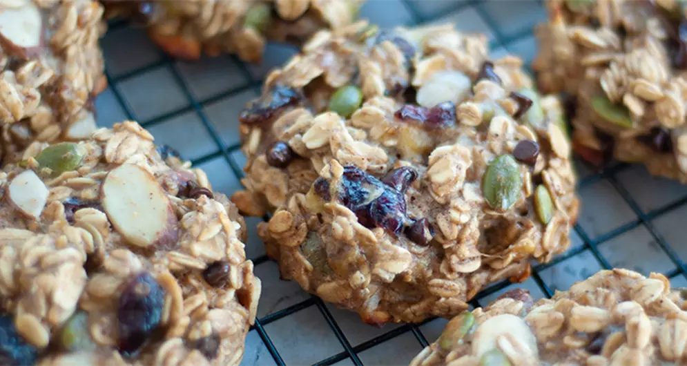 Trail Mix Protein Cookies
