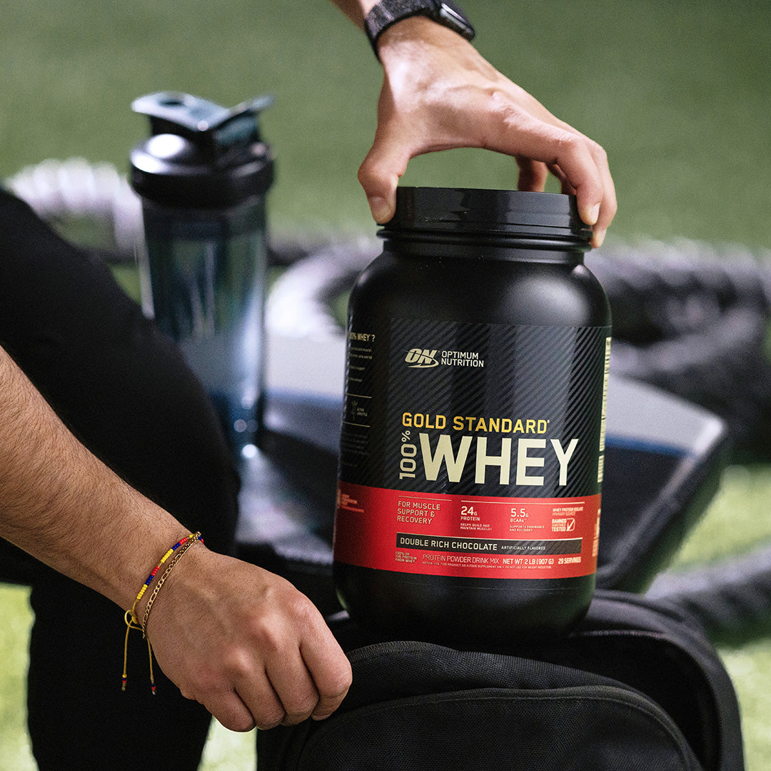 Optimum Nutrition Gold Standard 100% Whey Protein, 2.73 kg container, Double Rich Chocolate flavor