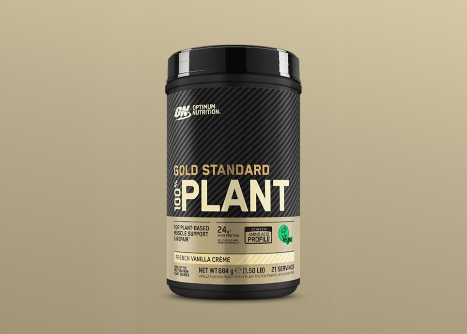 Optimum Nutrition Gold Standard 100% Plant protein powder, 684g container, French Vanilla Crème flavor