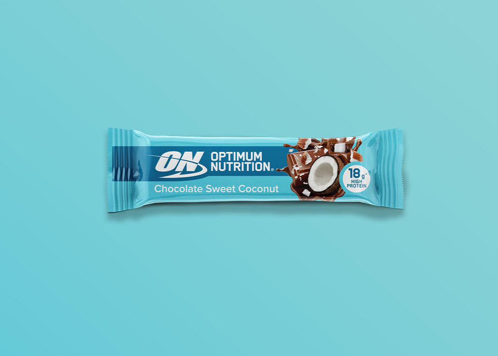 Optimum Nutrition protein bar, Chocolate Sweet Coconut flavor, 18g protein per serving