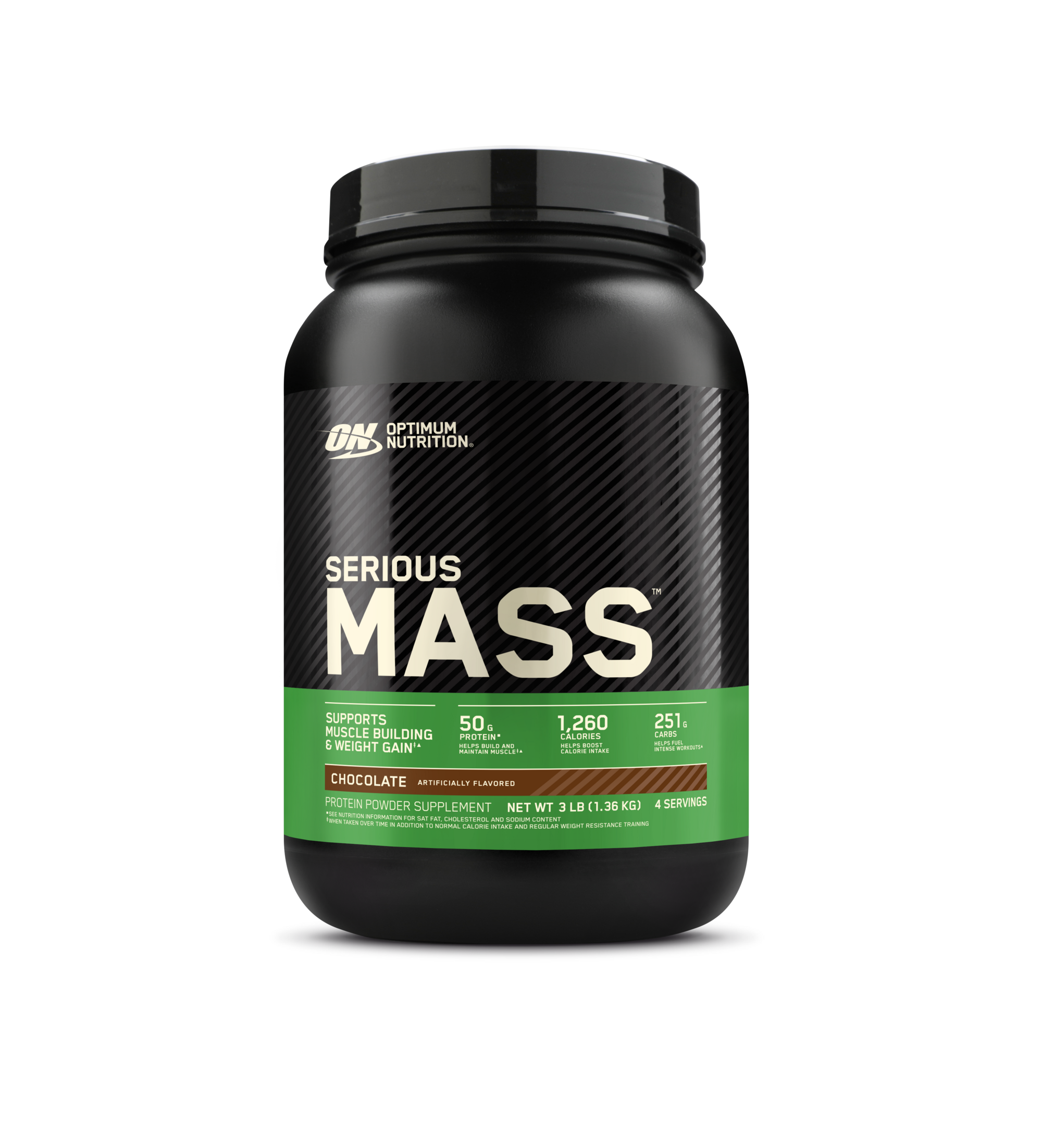 Optimum Nutrition Serious Mass supports , weight gain, muscle building, Strawberry flavor, 50g protein per serving