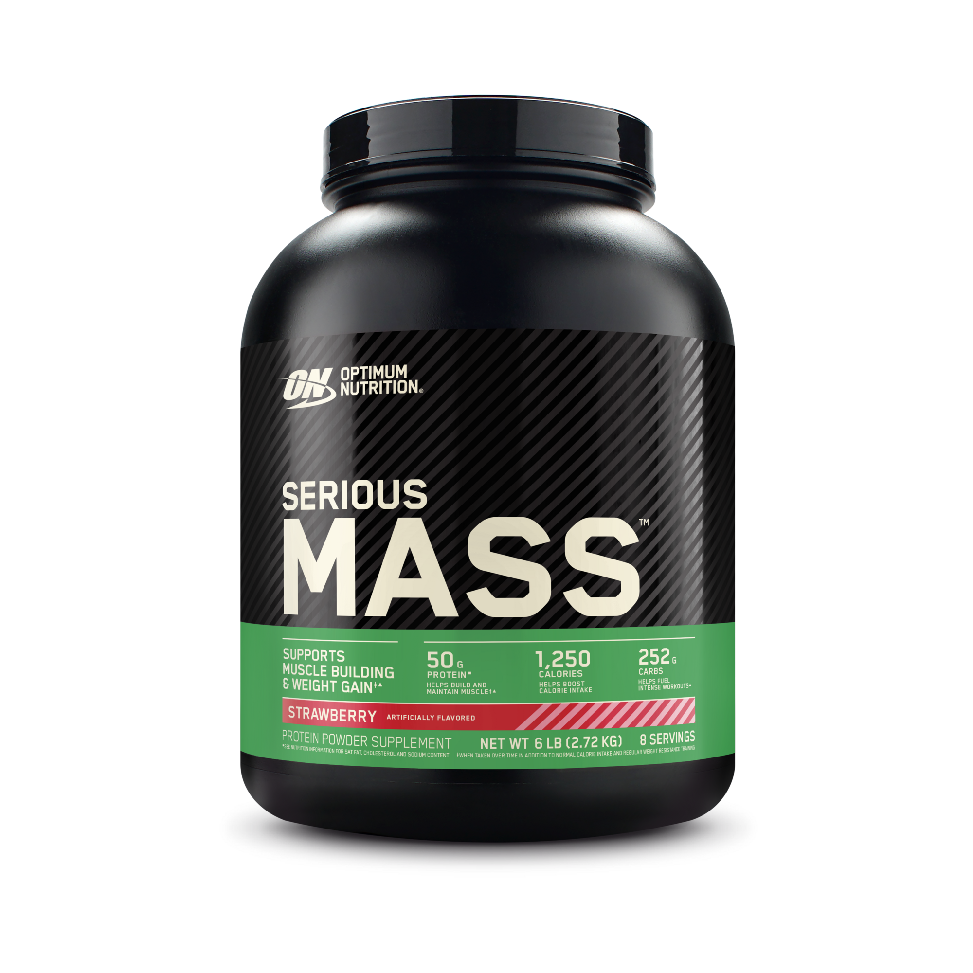 Optimum Nutrition Serious Mass supports , weight gain, muscle building, Chocolate Peanut Butter flavor, 50g protein per serving