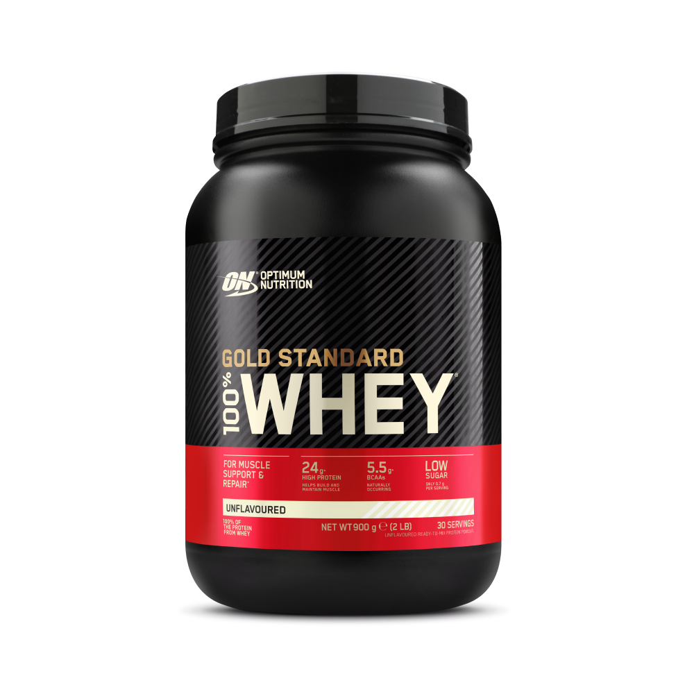 Optimum Nutrition Gold Standard 100% Whey Protein, 2.73 kg container, supports muscle building and post-workout nutrition