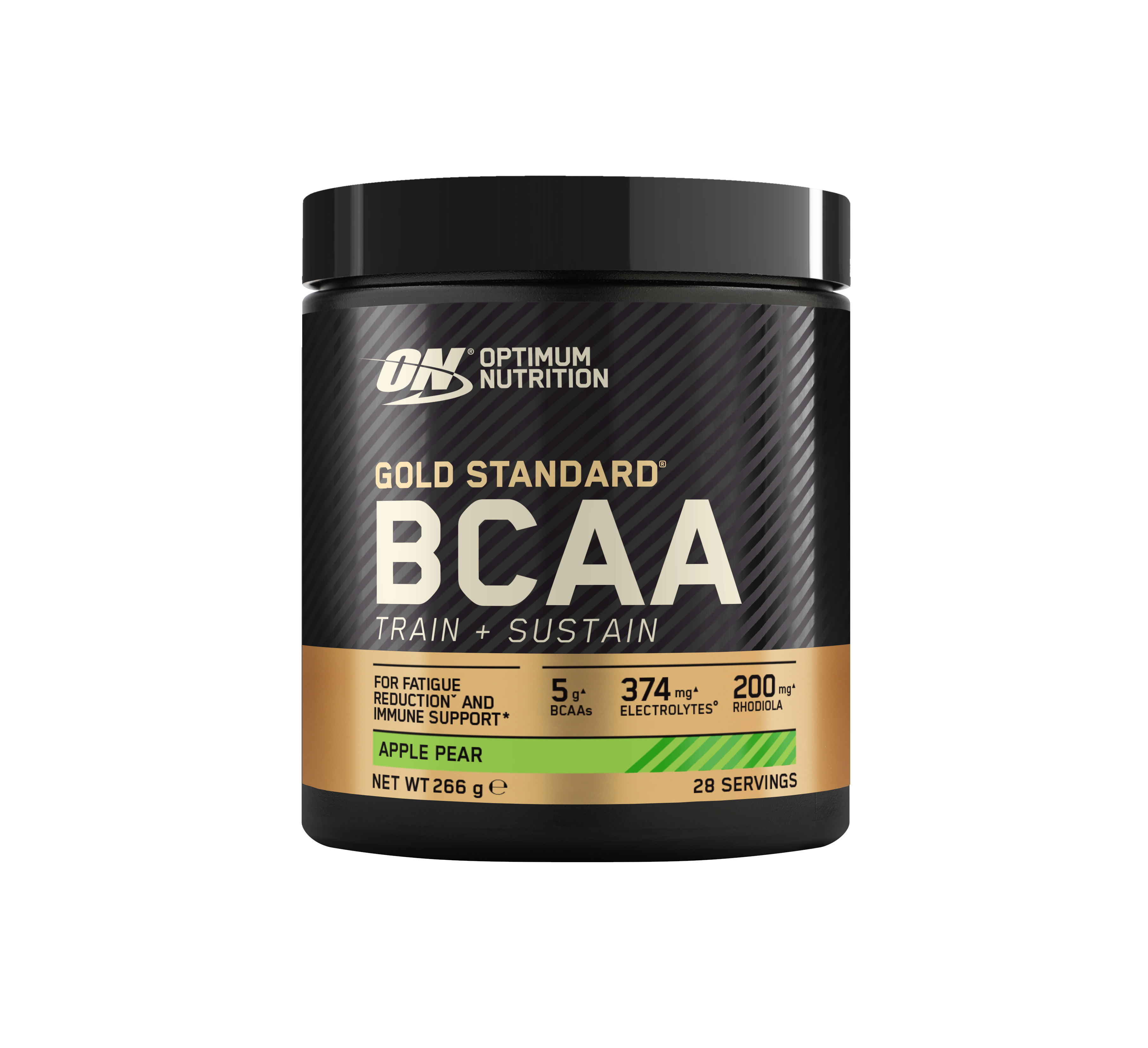 Optimum Nutrition Gold Standard BCAA supplement, apple pear flavor, 266g, 28 servings