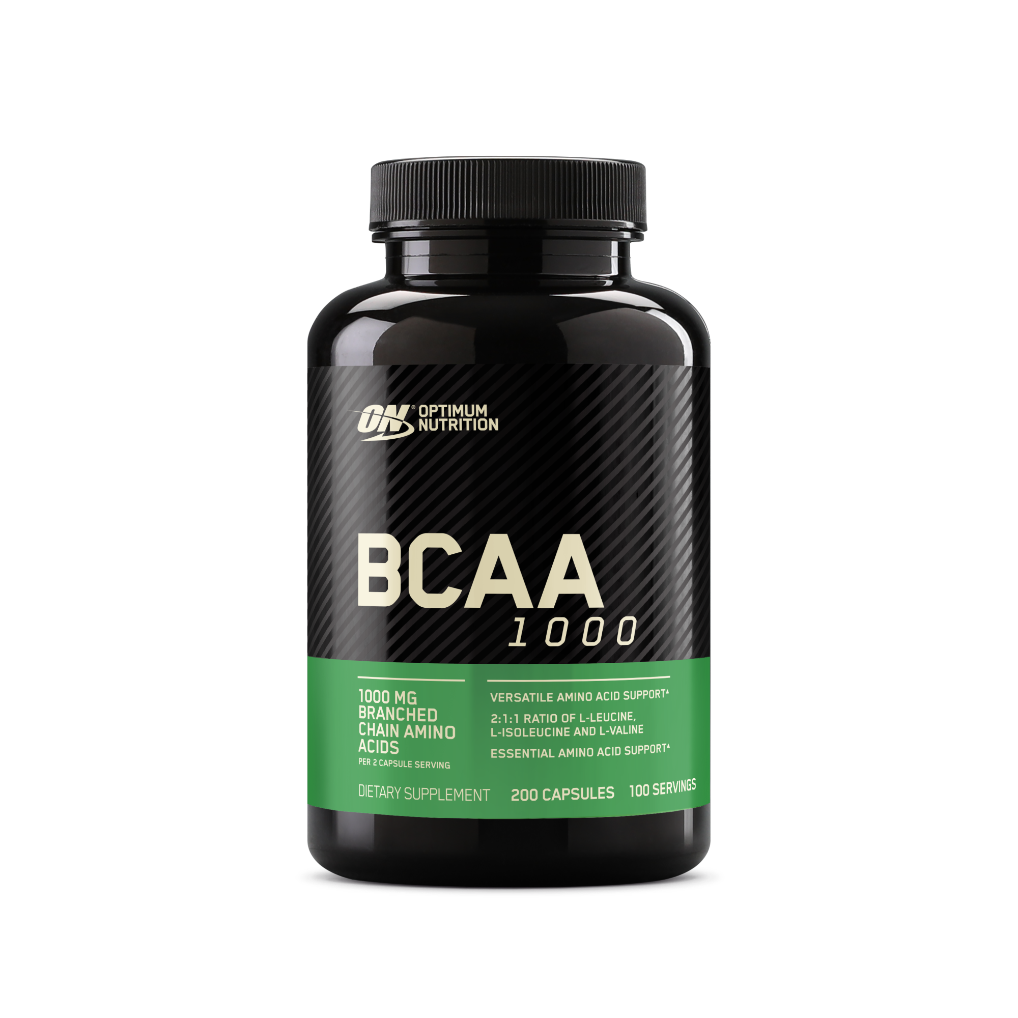 Optimum Nutrition BCAA 1000 dietary supplement, 60 capsules, supports amino acid intake