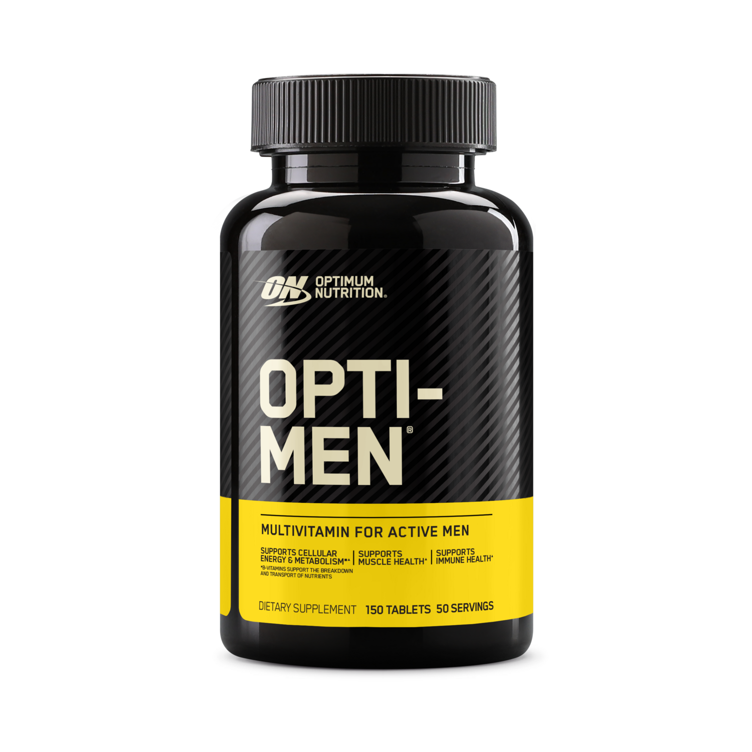 Optimum Nutrition Opti-Men multivitamin supplement, 90 tablets, designed for active men, supports metabolism and muscle health