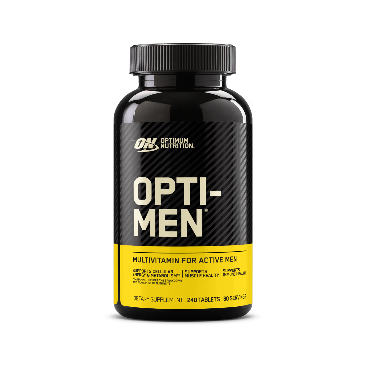 Optimum Nutrition Opti-Men multivitamin supplement, 150 tablets, designed for active men, supports metabolism and muscle health