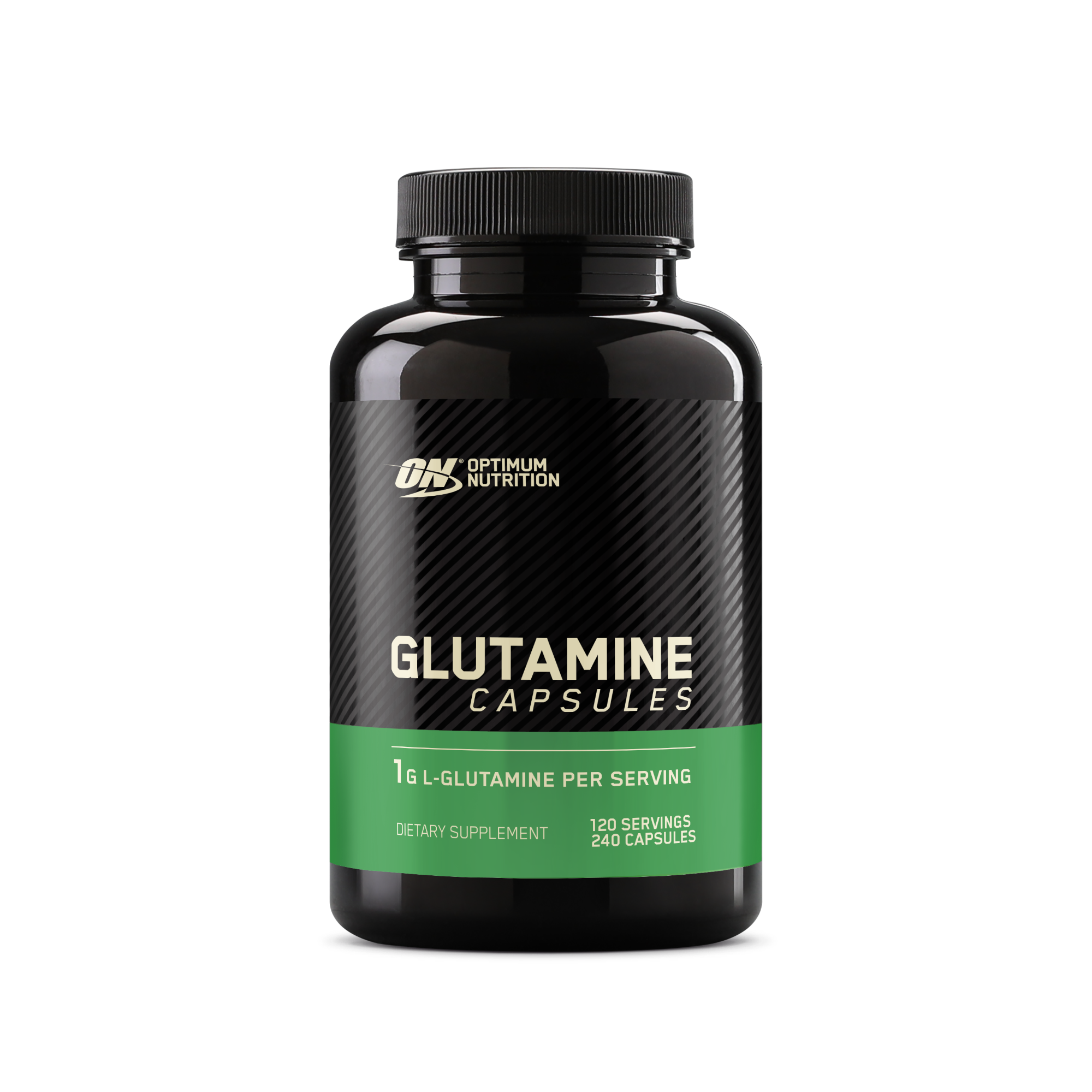 Optimum Nutrition Glutamine Capsules, 240 capsules, dietary supplement for post-workout recovery