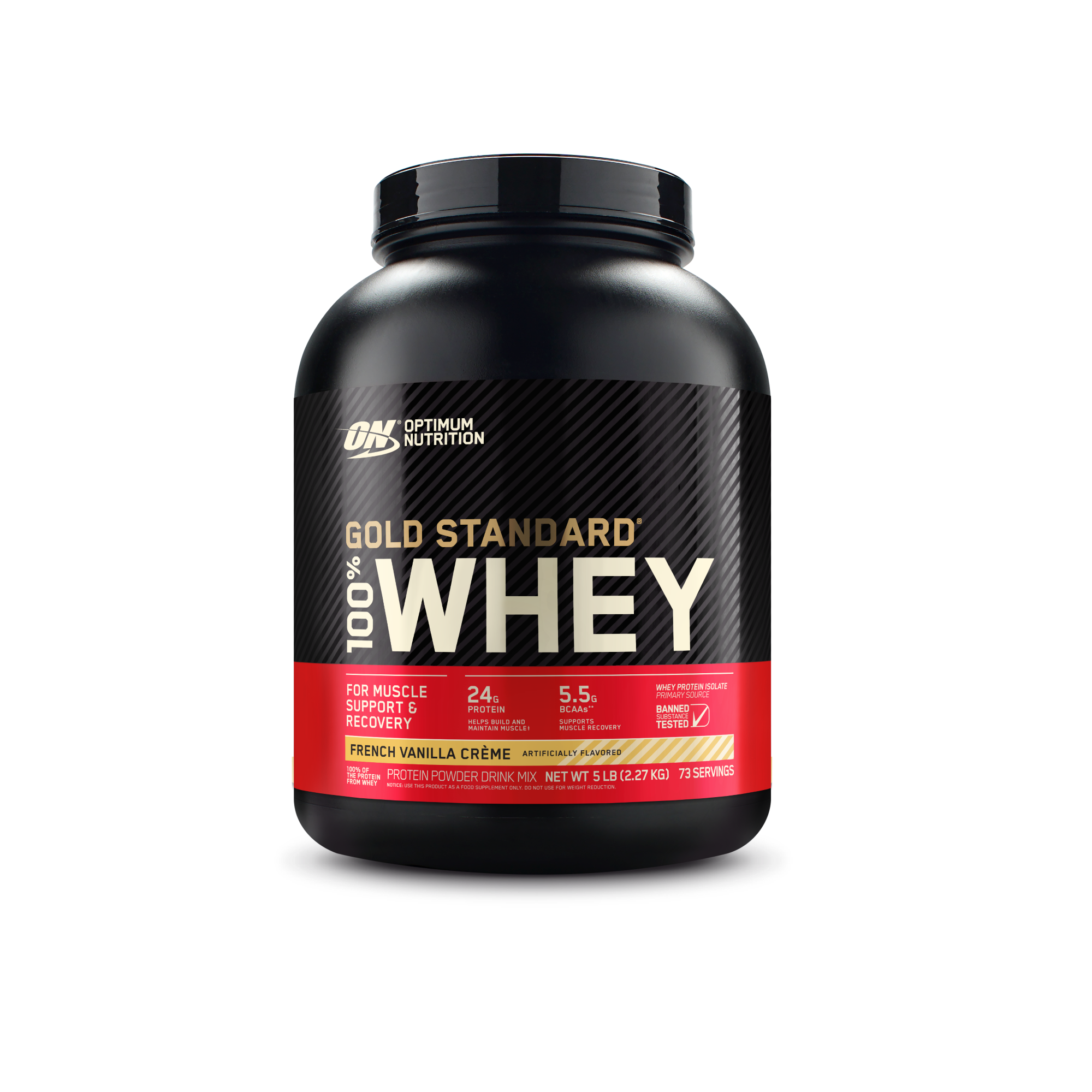 Optimum Nutrition Gold Standard 100% Whey Protein, 5 lb container, Extreme Milk Chocolate flavor, for muscle support and recovery