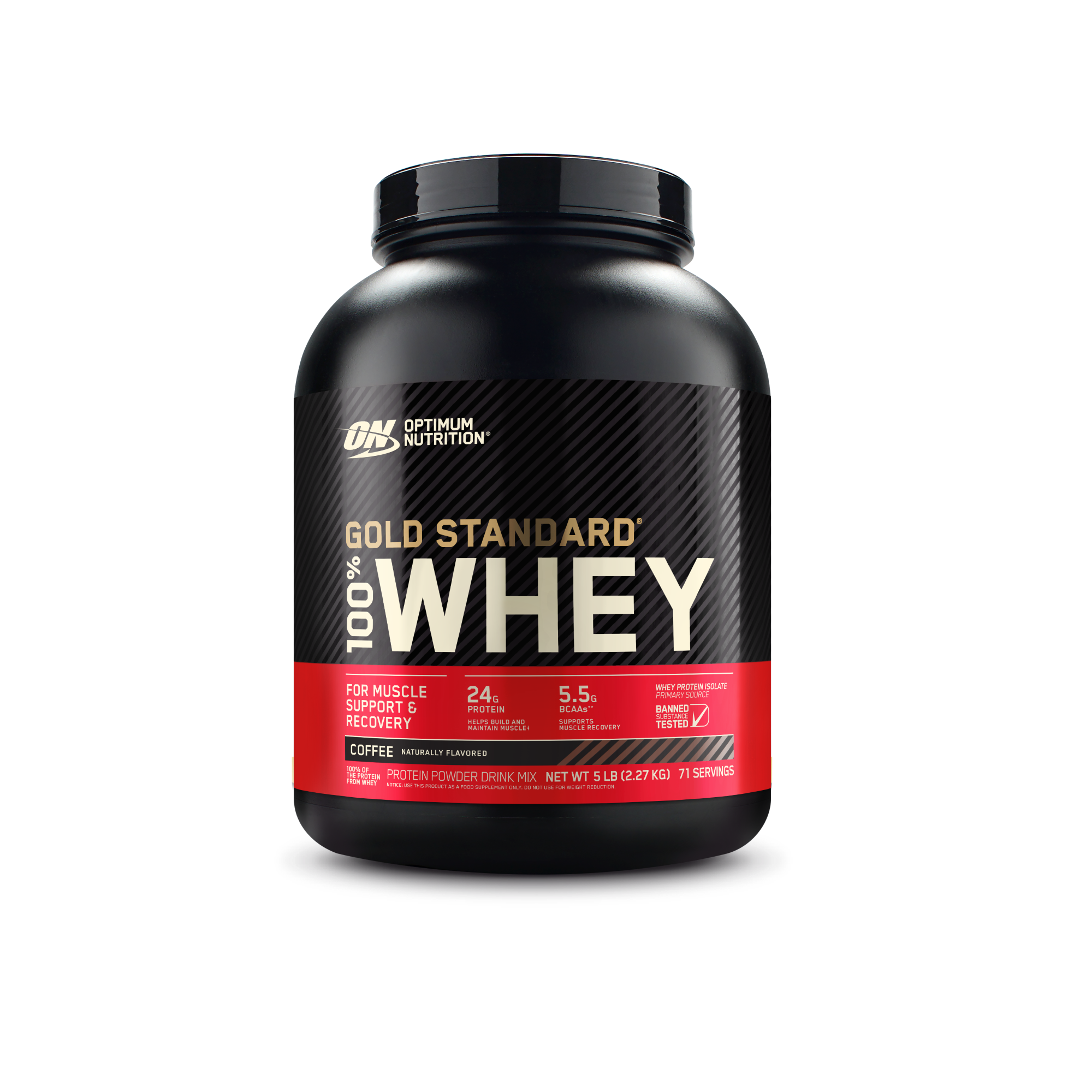 Optimum Nutrition Gold Standard 100% Whey Protein, 2 lb container, Extreme Milk Chocolate flavor, for muscle support and recovery