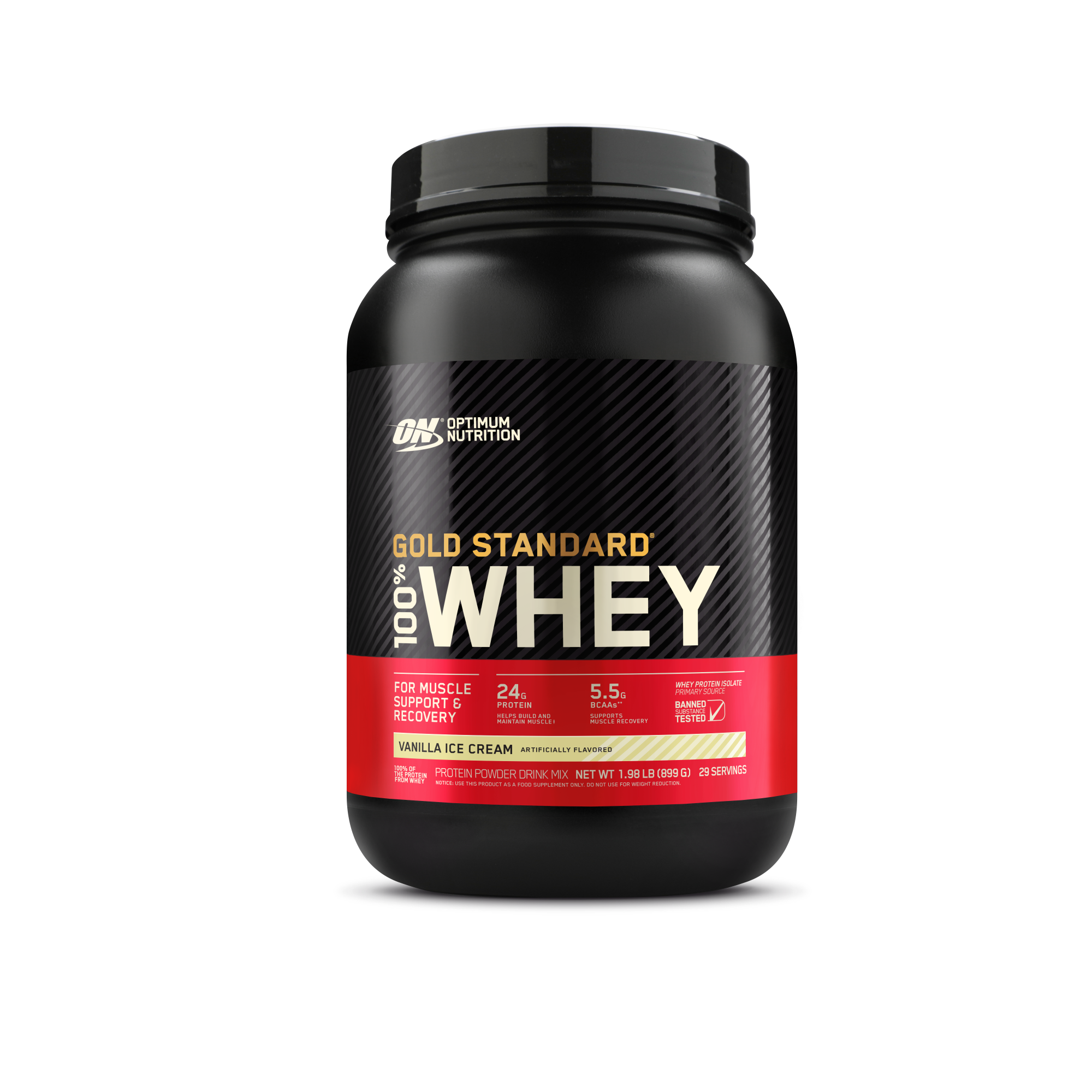 Optimum Nutrition Gold Standard 100% Whey Protein, 5 lb container, Chocolate Coconut flavor, for muscle support and recovery