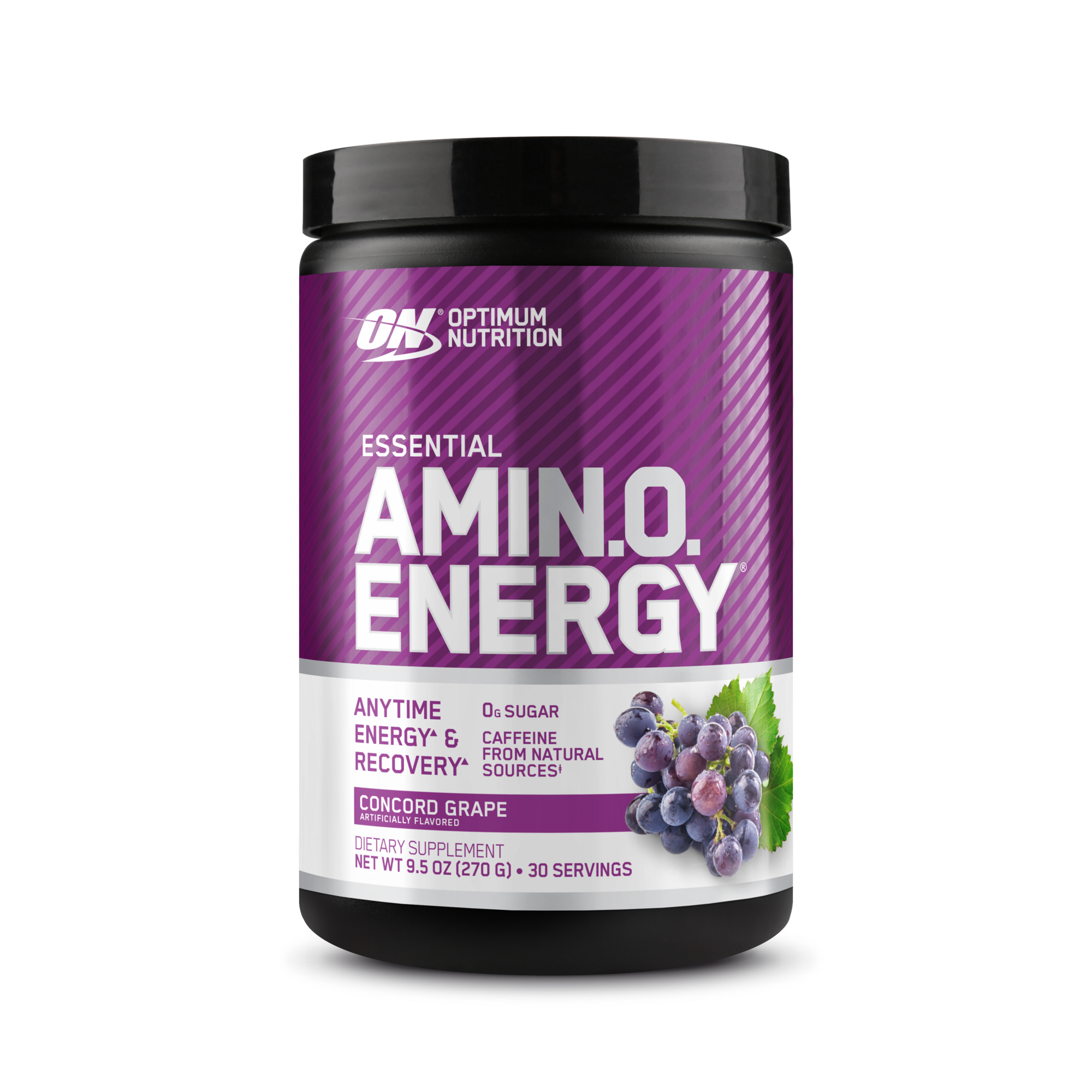 Optimum Nutrition Essential Amino Energy pre-workout, 0.6 lb container, Concord Grape flavor, dietary supplement, supports energy and recovery
