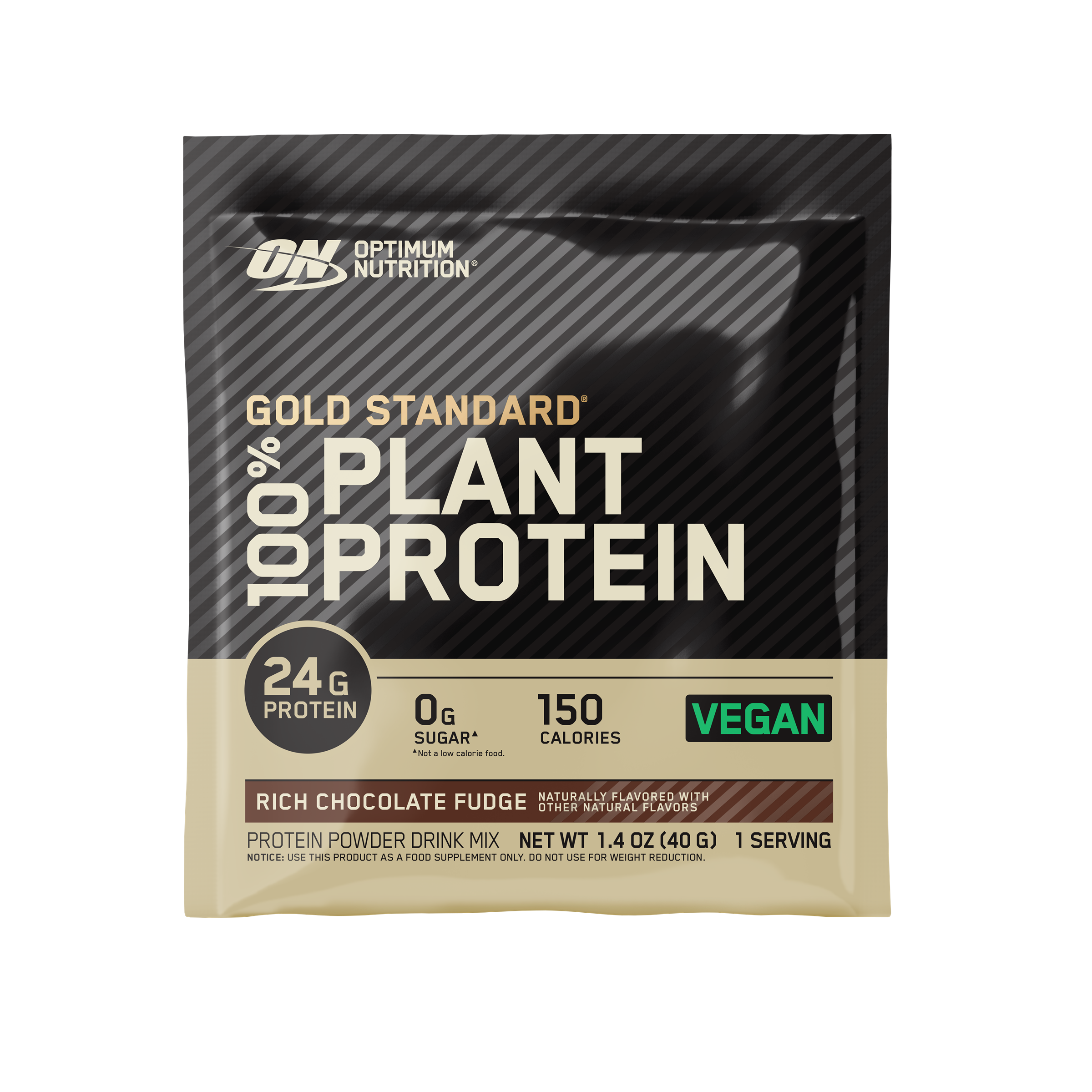 Optimum Nutrition Gold Standard 100% Plant Protein powder, 40g packet, Creamy Vanilla flavor