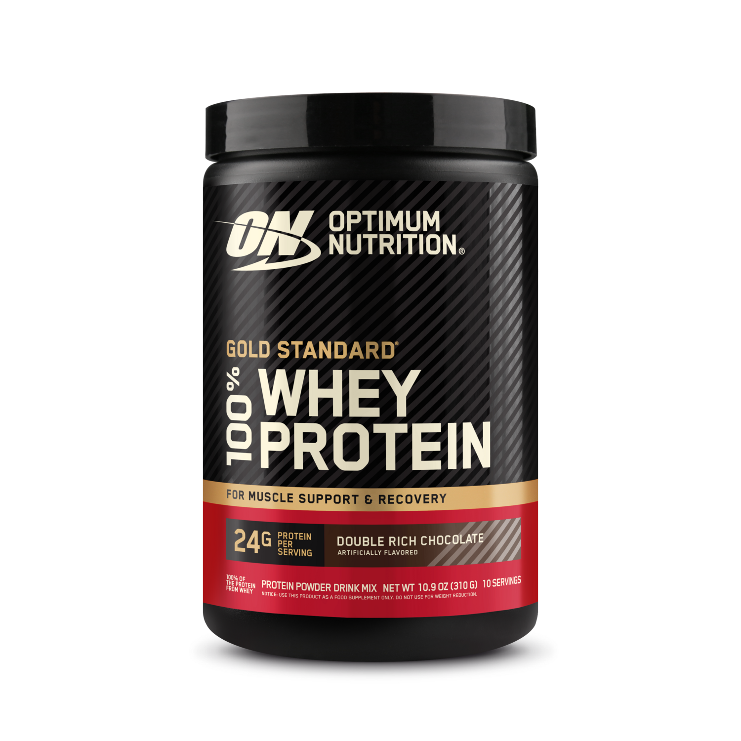 Optimum Nutrition Gold Standard 100% Whey Protein, 4 lbs container, Double Rich Chocolate flavor, for muscle support and recovery