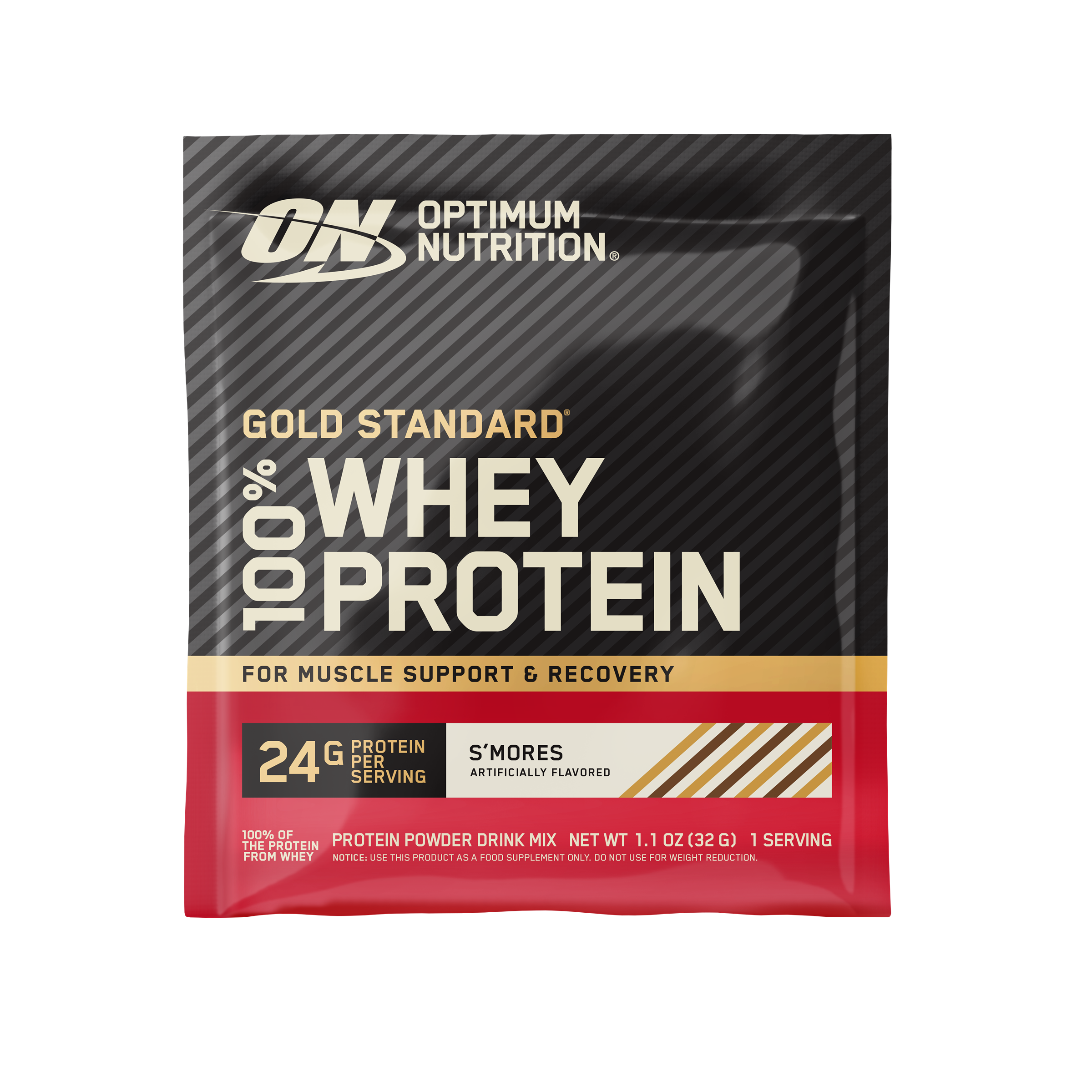 Optimum Nutrition Gold Standard 100% Isolate, 1 Packet Serving, Double Rich Chocolate flavor, whey protein isolate powder
