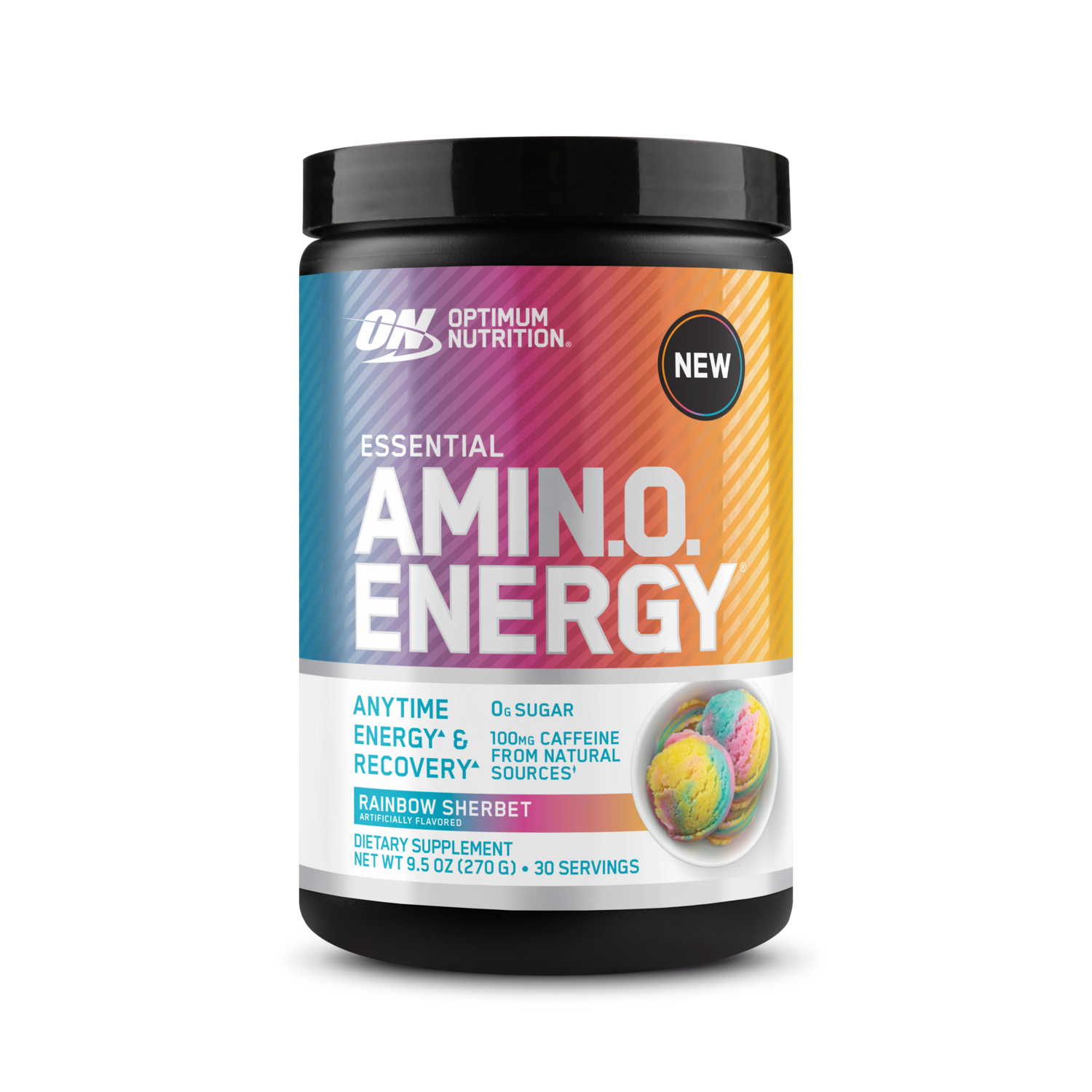 Optimum Nutrition Essential Amino Energy pre-workout, 1.29 lb container, Tropical Sunrise flavor, dietary supplement, supports energy and recovery