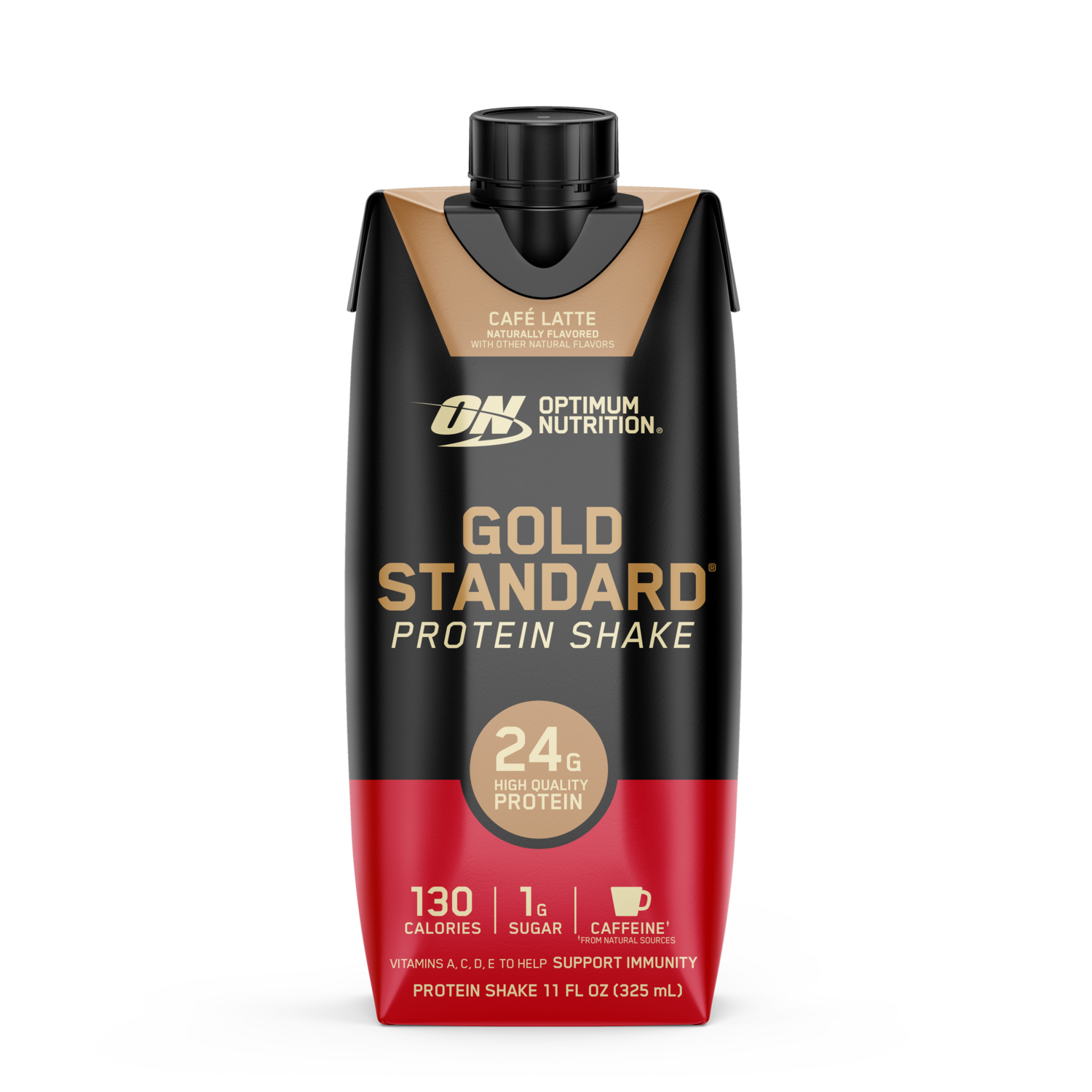 Optimum Nutrition Gold Standard Protein Shake, vanilla flavor, 11 fl oz (325 ml) with 24g protein