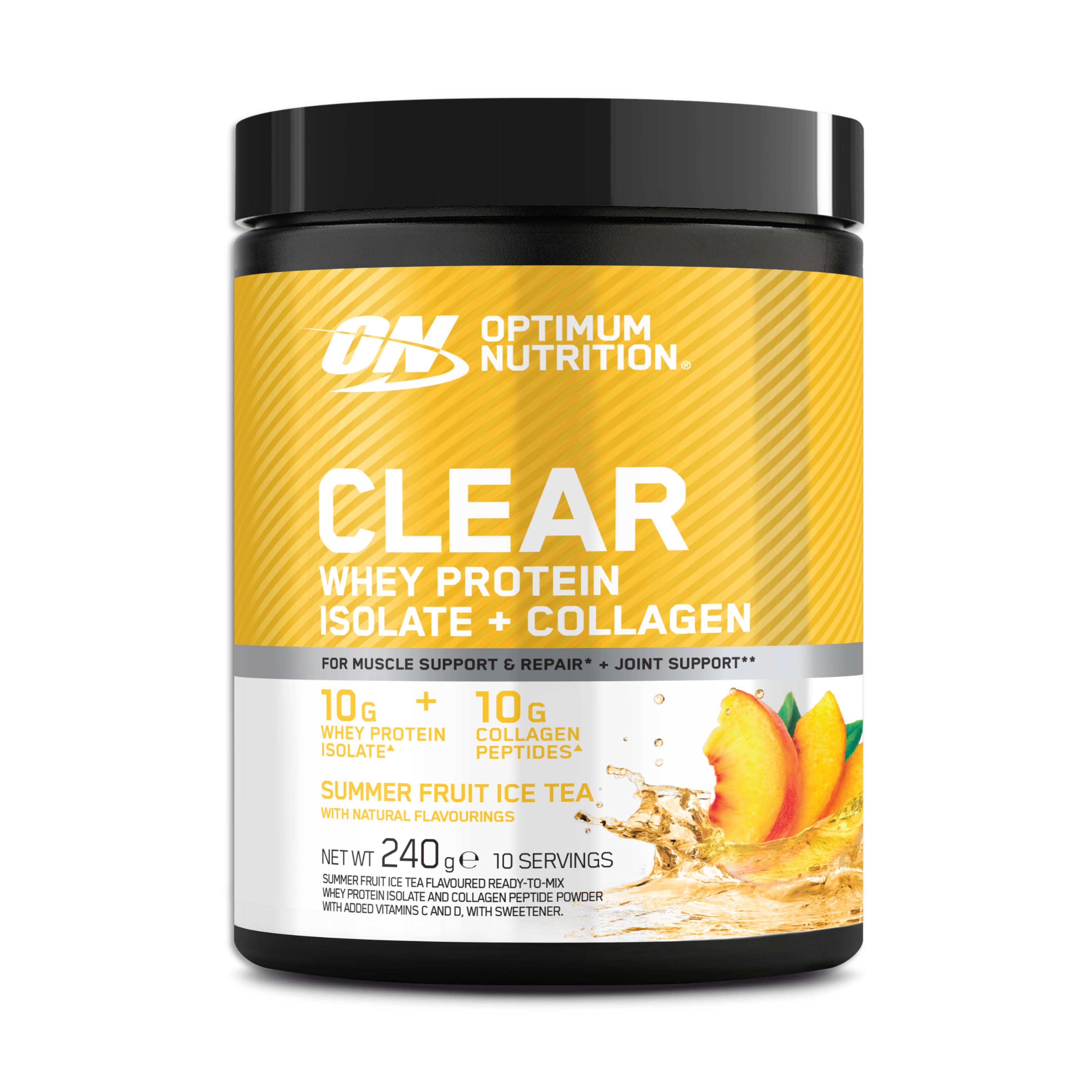 Clear Whey Protein Isolate + Collagen Powder - 240g (10 Servings)