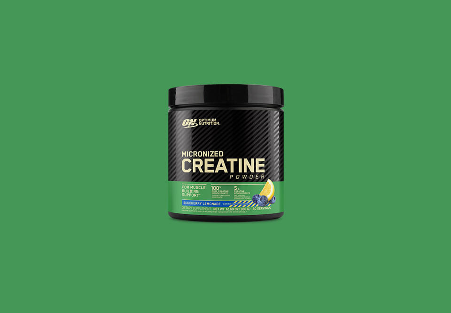 Optimum Nutrition Micronized Creatine Powder, 300g container, supports muscle strength and high-intensity workouts