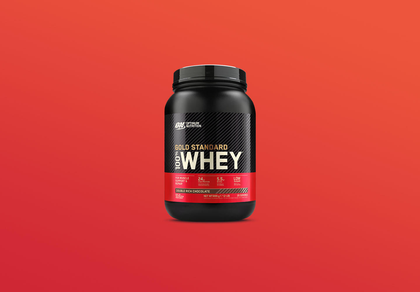 Optimum Nutrition Gold Standard 100% Whey Protein, 2.73 kg container, Double Rich Chocolate flavor