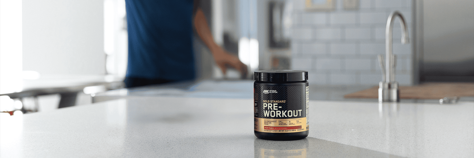 Optimum Nutrition Gold Standard Pre-Workout supplement, 300g container, designed for high-intensity workouts