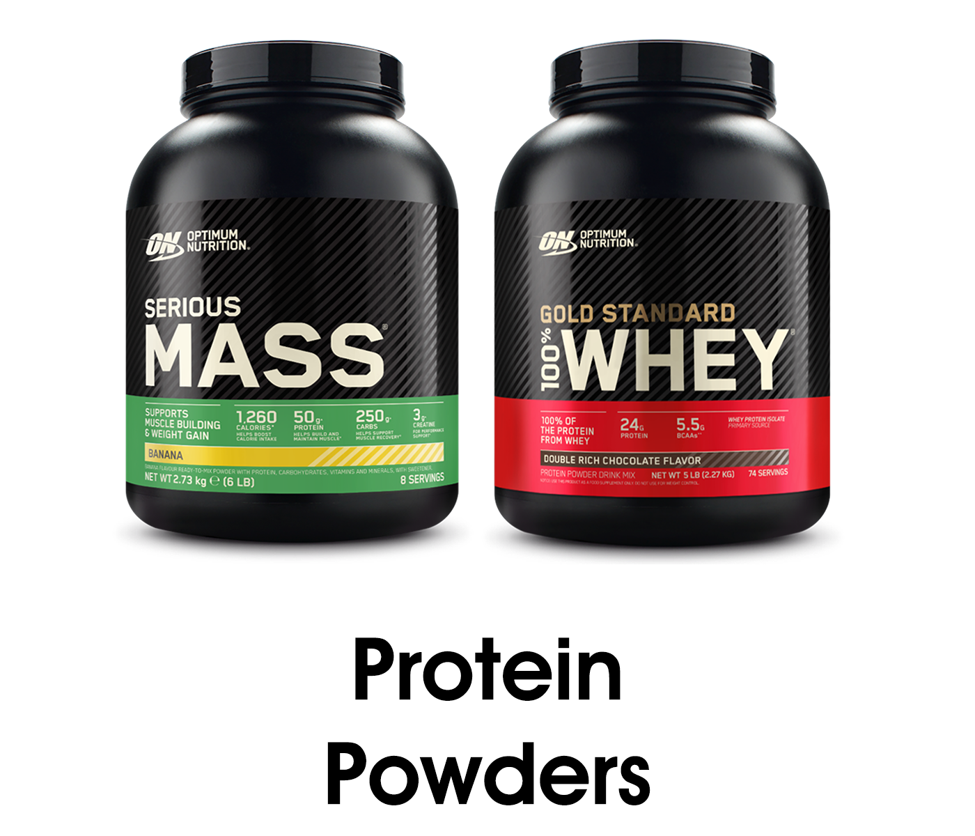 Optimum Nutrition Serious Mass Weight Gainer, 2.73 kg, and Gold Standard 100% Whey Protein, post-workout nutrition