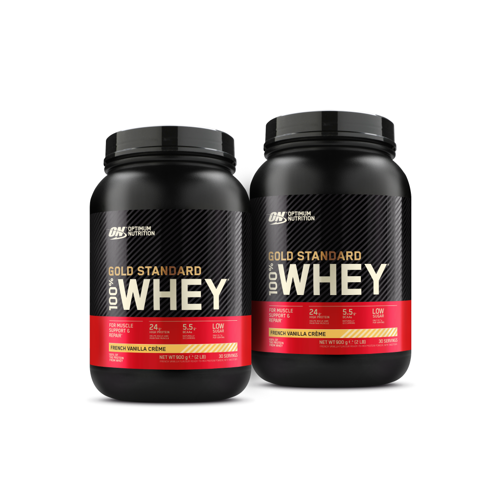 2x Gold Standard 100% Whey Protein Powder (900g)