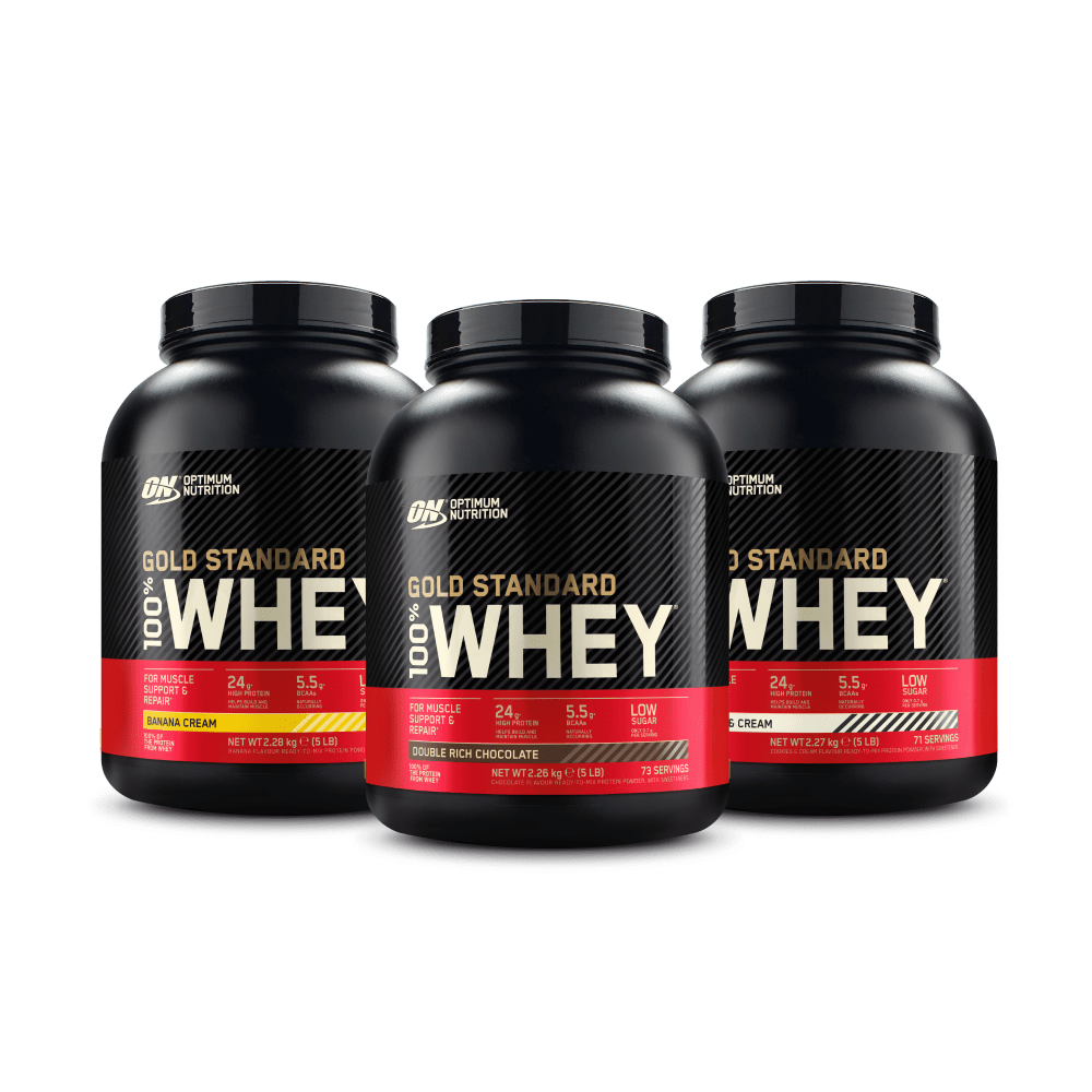 3x Gold Standard 100% Whey Protein Powder (2270g)