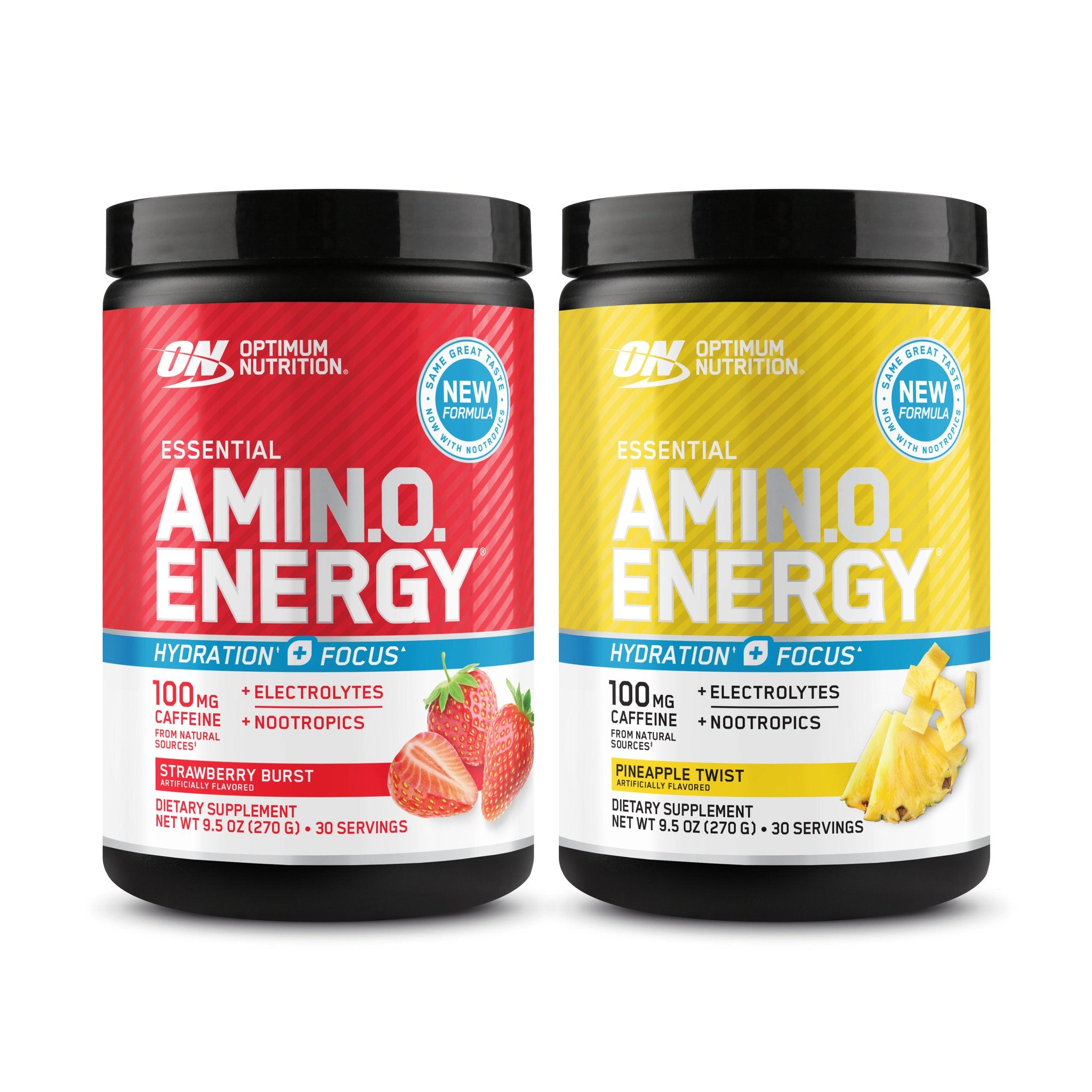 Optimum Nutrition Essential Amino Energy, 30 servings, Strawberry Burst and Pineapple Twist flavors