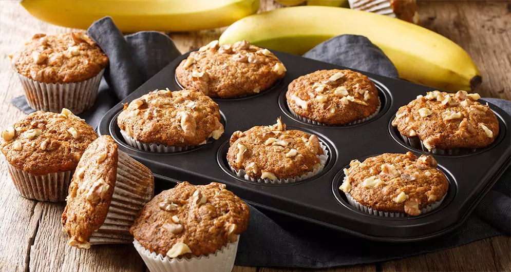 Flourless Protein Banana Nut Muffins
