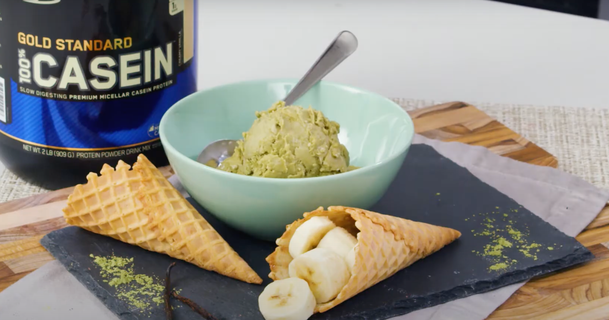 100% Casein Matcha Nice Cream