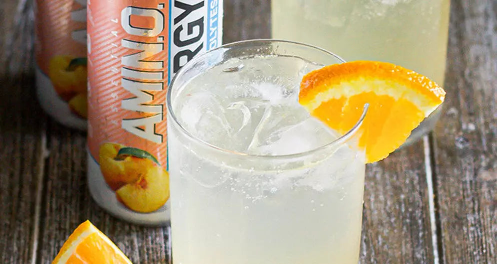 Ginger Orange Peach Mocktail with A.E. Sparkling Peach