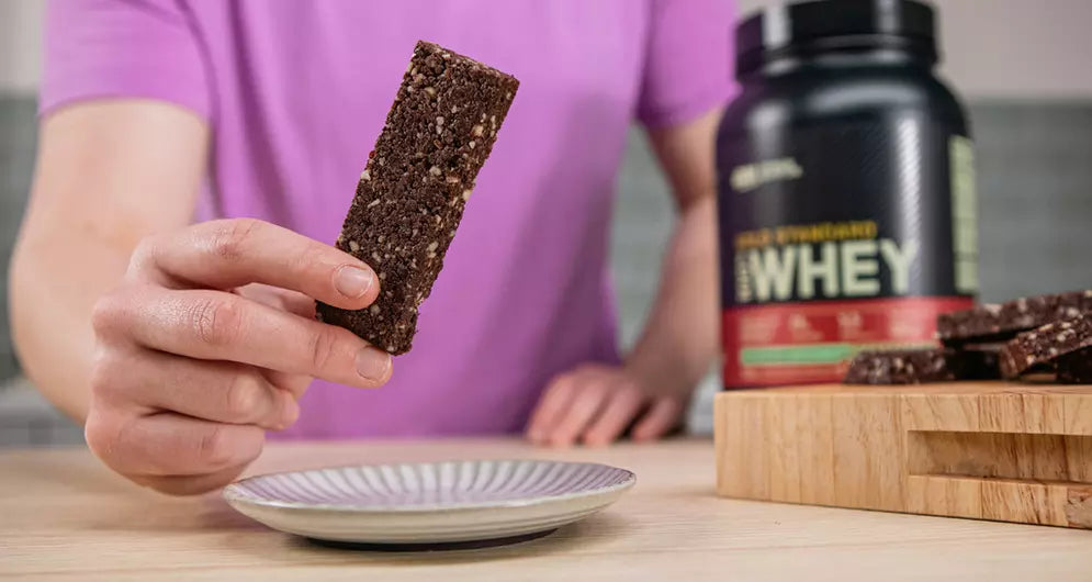 No Bake Mint Chocolate Protein Bar