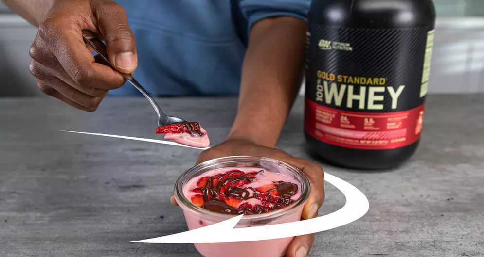 Protein Packed Strawberry & Chocolate Yogurt