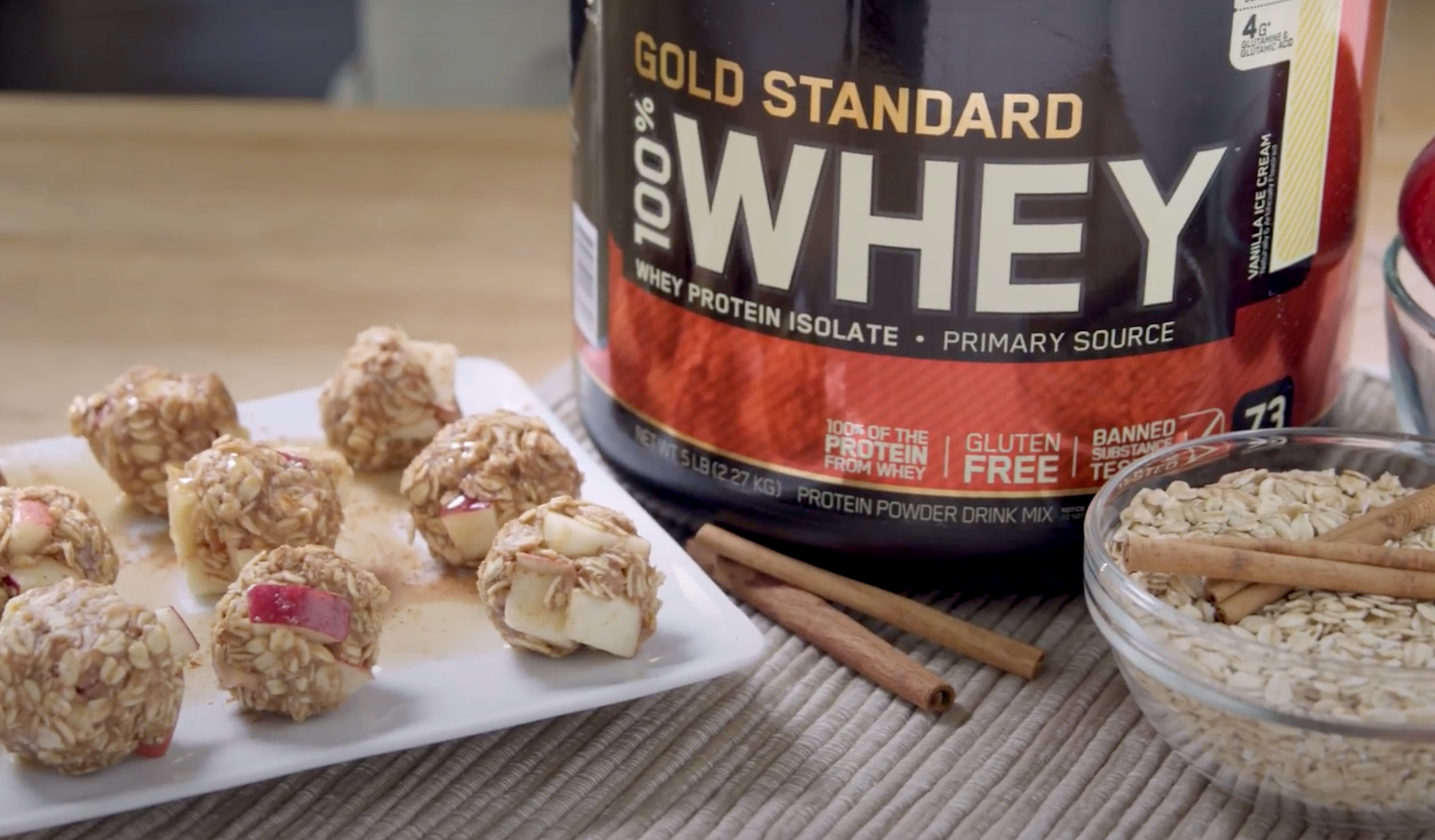 Gold Standard 100% Whey Apple Pie Protein Balls