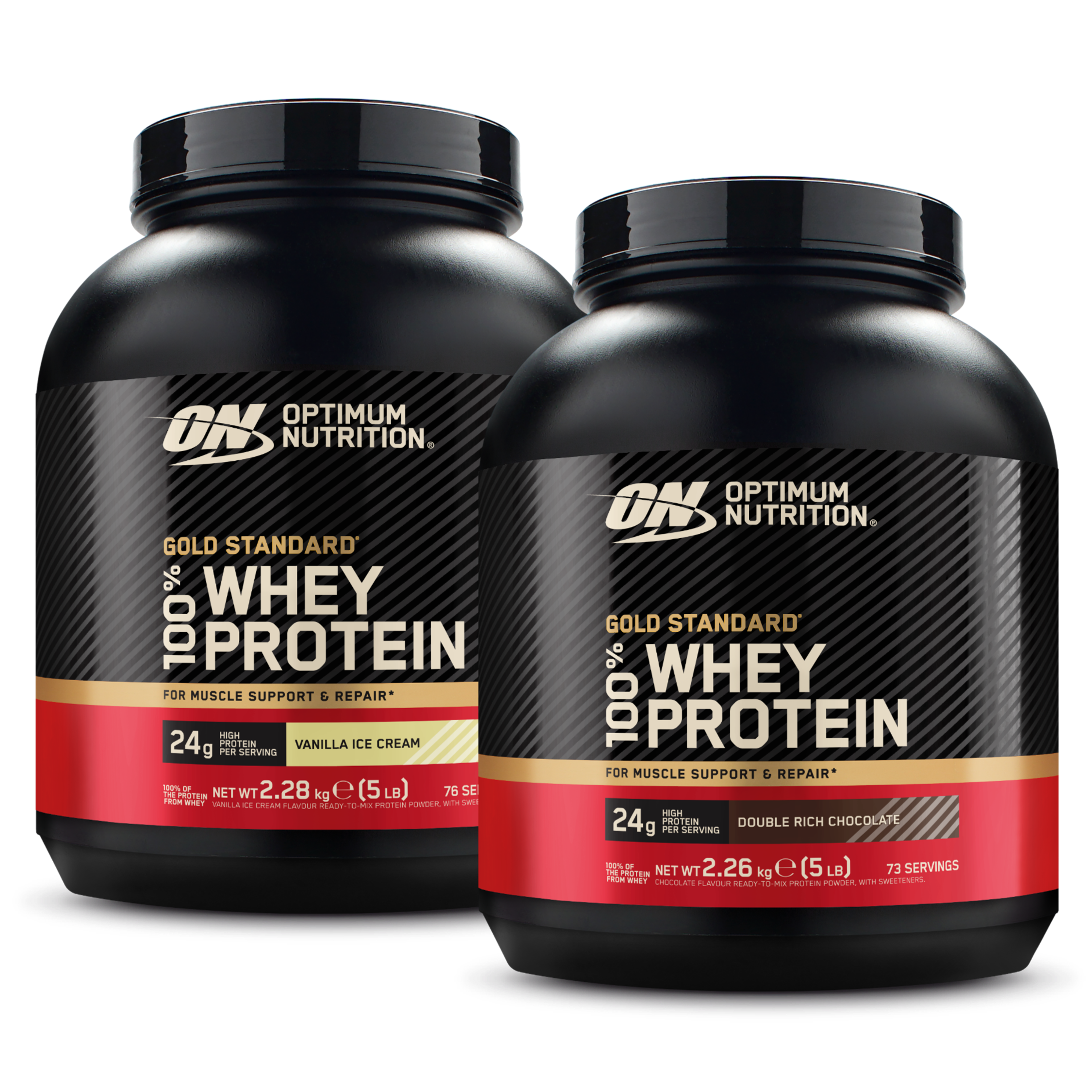 2 x Gold Standard 100% Whey Proteïnepoeder (2270 g)
