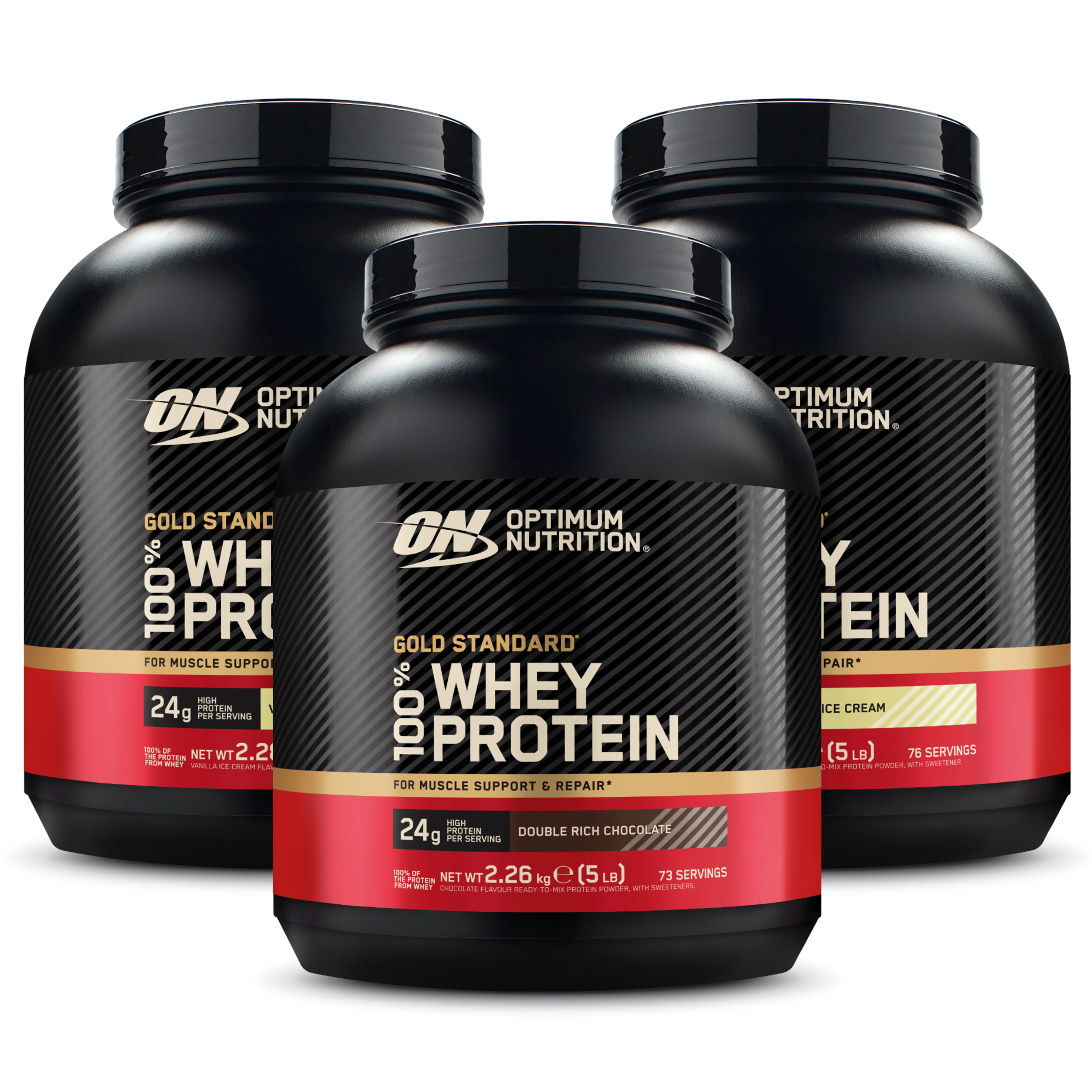 3 x Gold Standard 100% Whey Proteïnepoeder (2270 g)