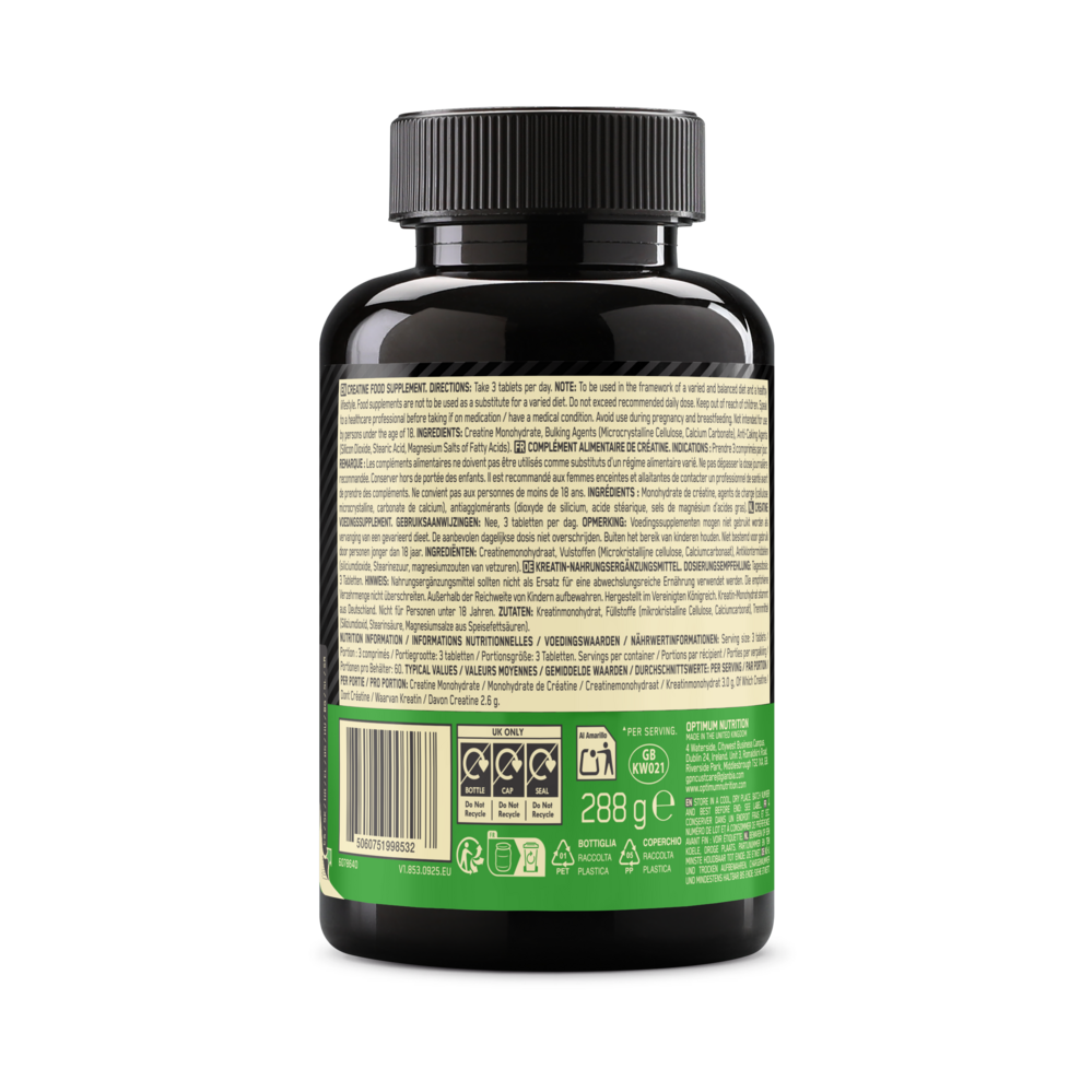 Creatine Tablets - 180 tablets (60 Servings)