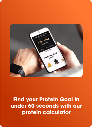 Smartphone displaying a protein calculator app for determining protein goals based on body weight