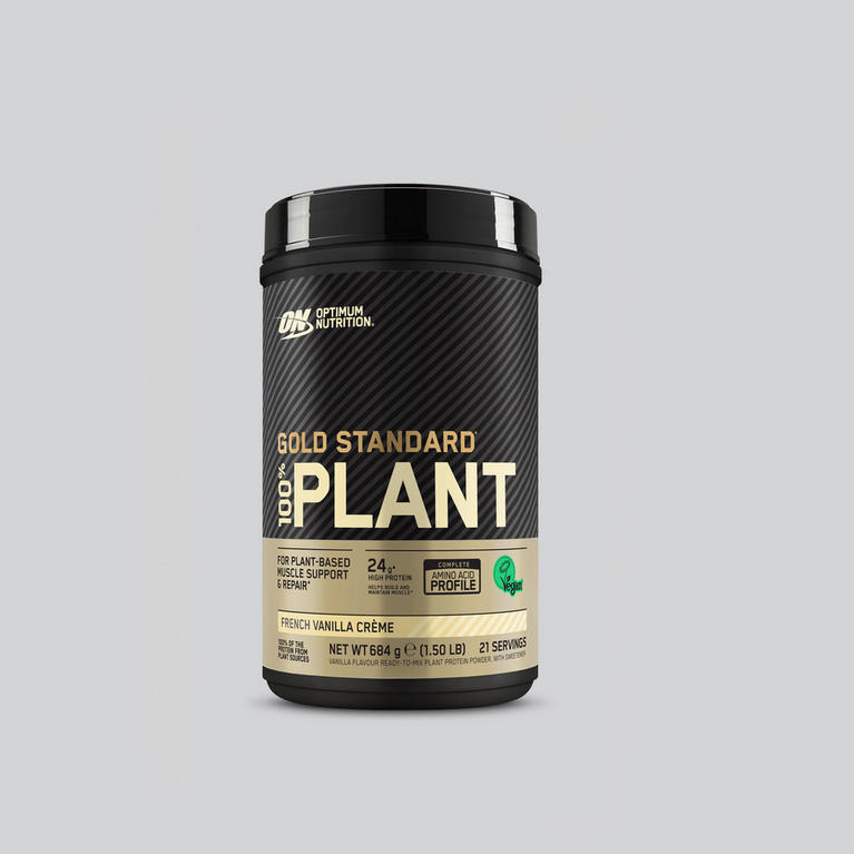 Optimum Nutrition Gold Standard 100% Plant Protein, French Vanilla Creme, 684g container, 24g protein per serving