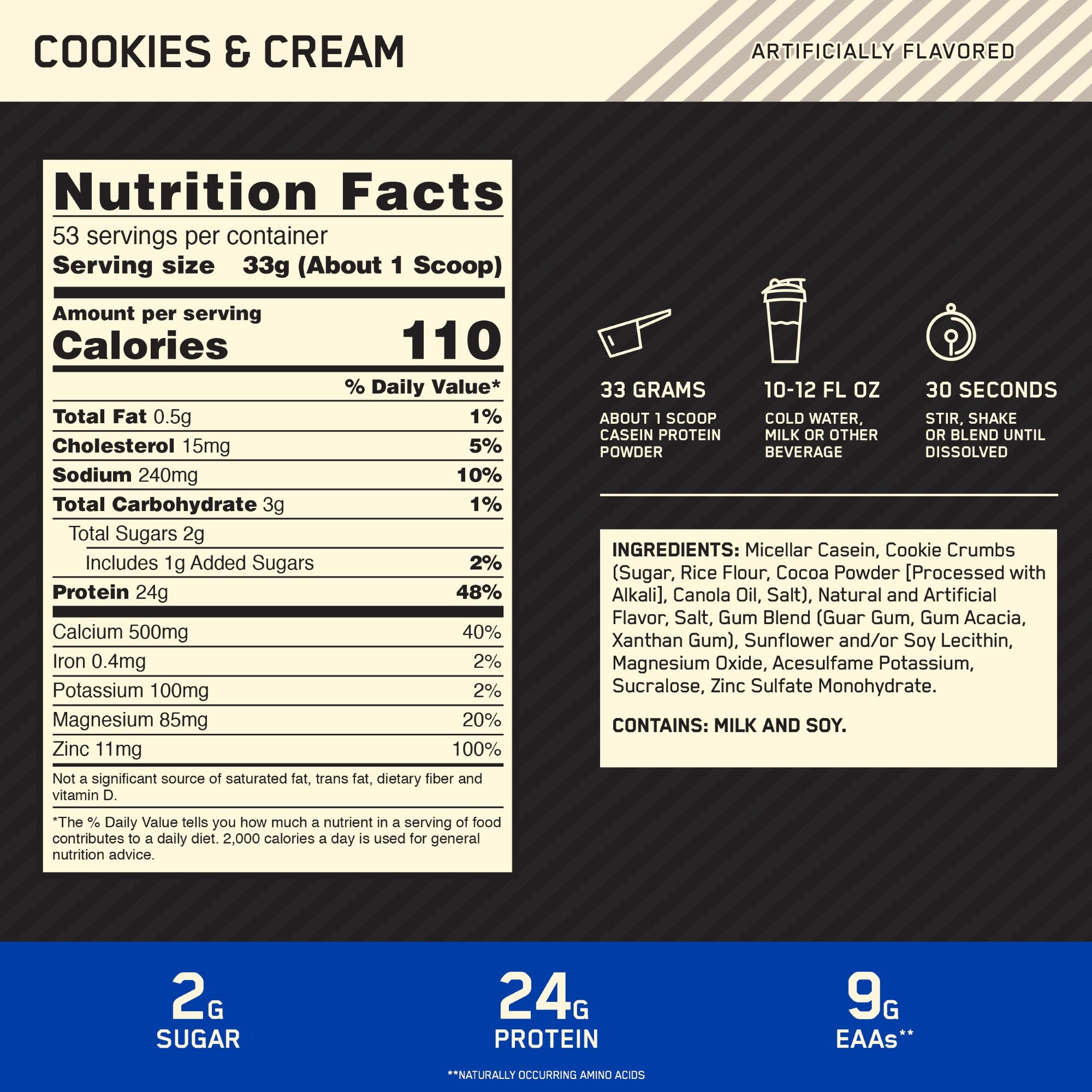 Gold Standard 100% Casein | Optimum Nutrition