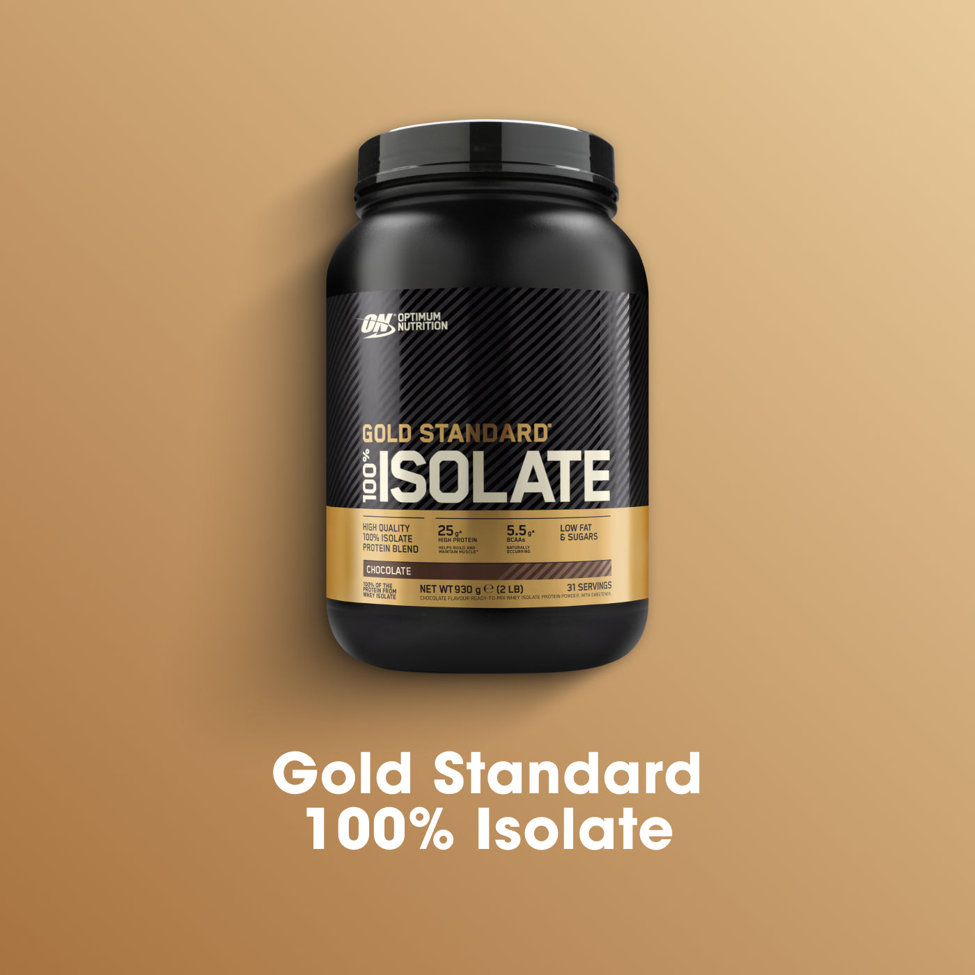 Optimum Nutrition Gold Standard 100% Isolate Whey Protein, 930g container, high-quality protein for muscle building and post-workout nutriti