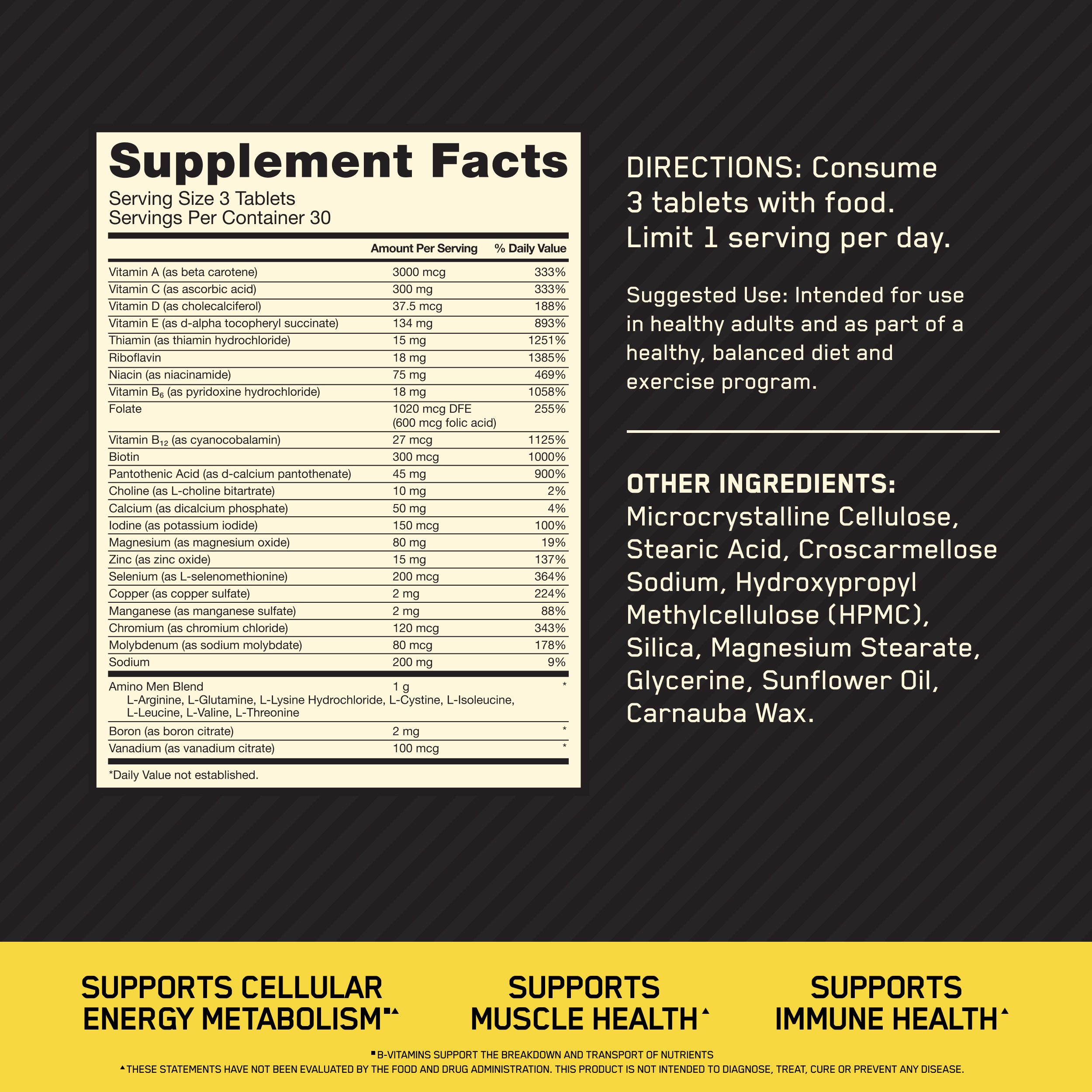 Opti-Men Multivitamin Tablets | Optimum Nutrition