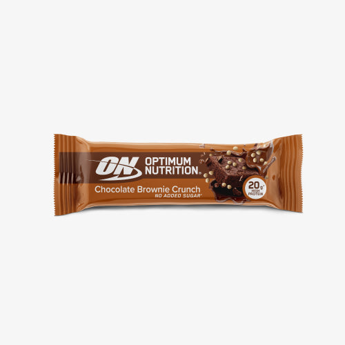 Optimum Nutrition Chocolate Brownie Crunch protein bar, 20g protein, no added sugar
