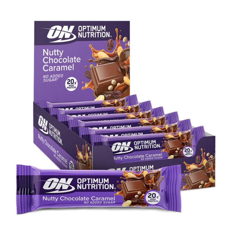 Nutty Chocolate Caramel Protein Bar high protein
