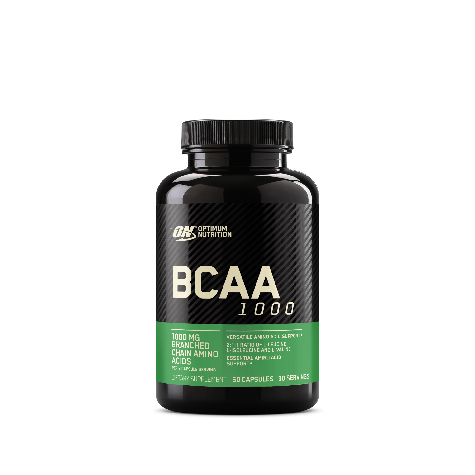Optimum Nutrition BCAA 1000 supplement, 200 capsules, supports muscle recovery and amino acid intake