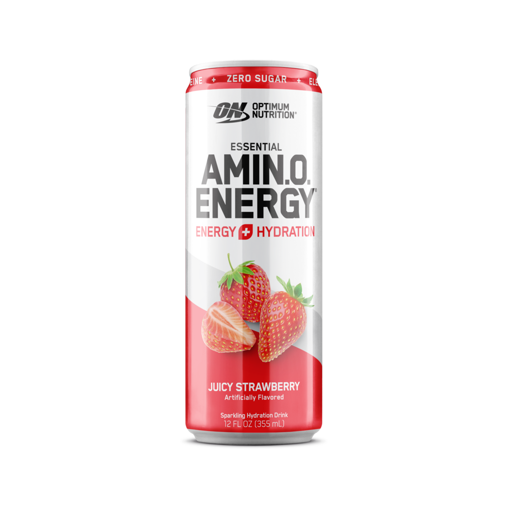 Optimum Nutrition Essential Amino Energy drink can, Juicy Strawberry, 12 fl oz